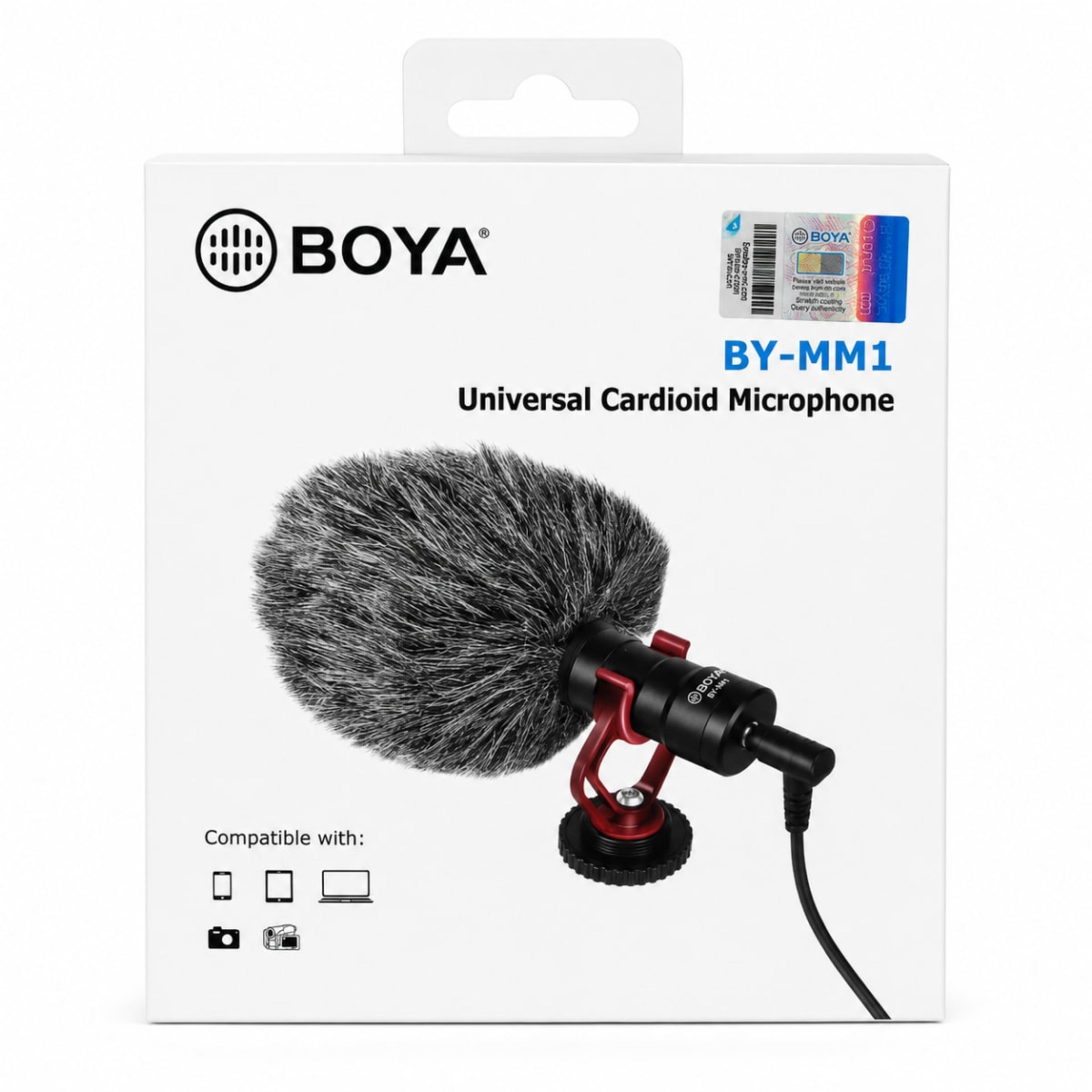 Microphone Cardioïde BOYA BY-MM1 avec Bonnette Anti-Vent