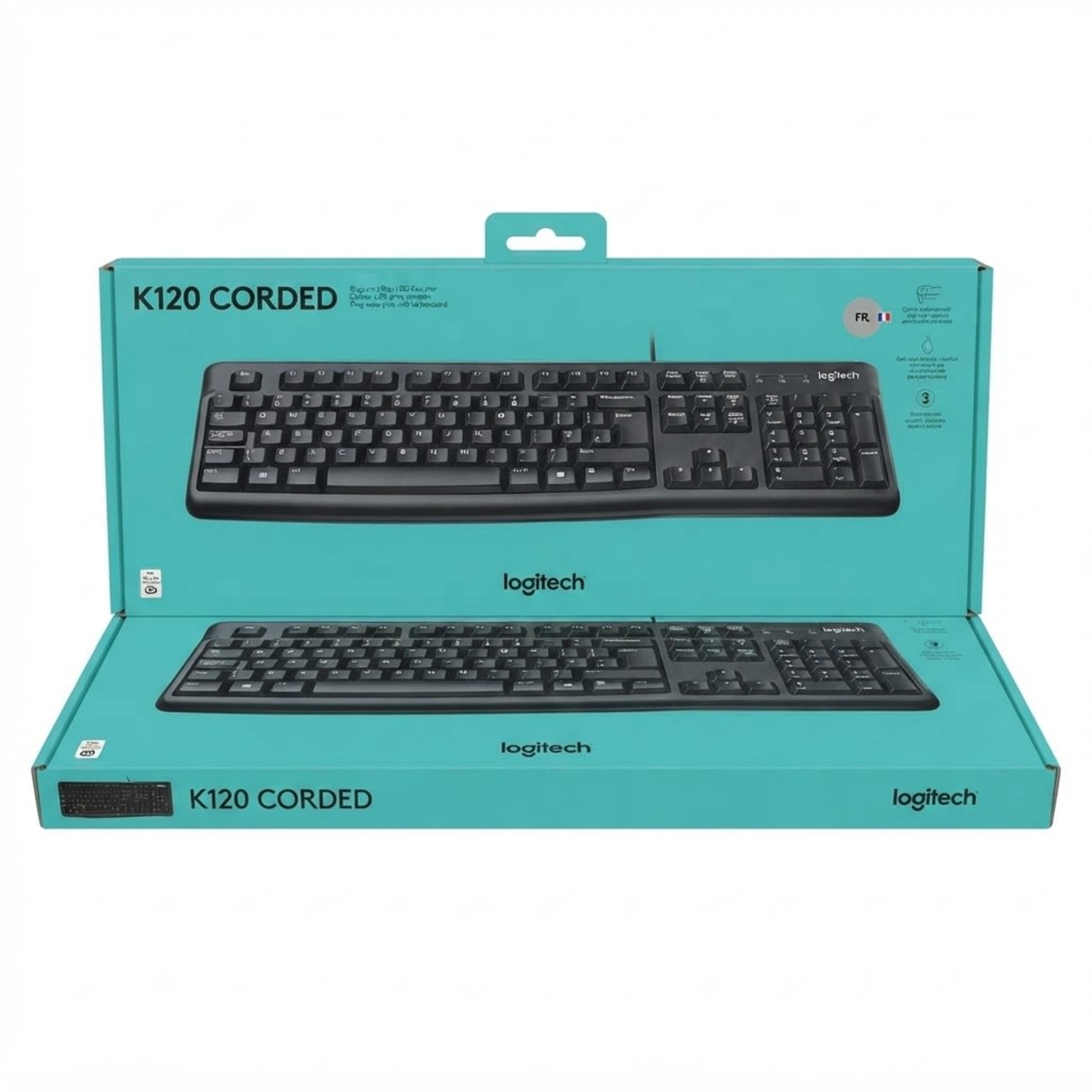Logitech K120 Clavier Filaire Azerty Français