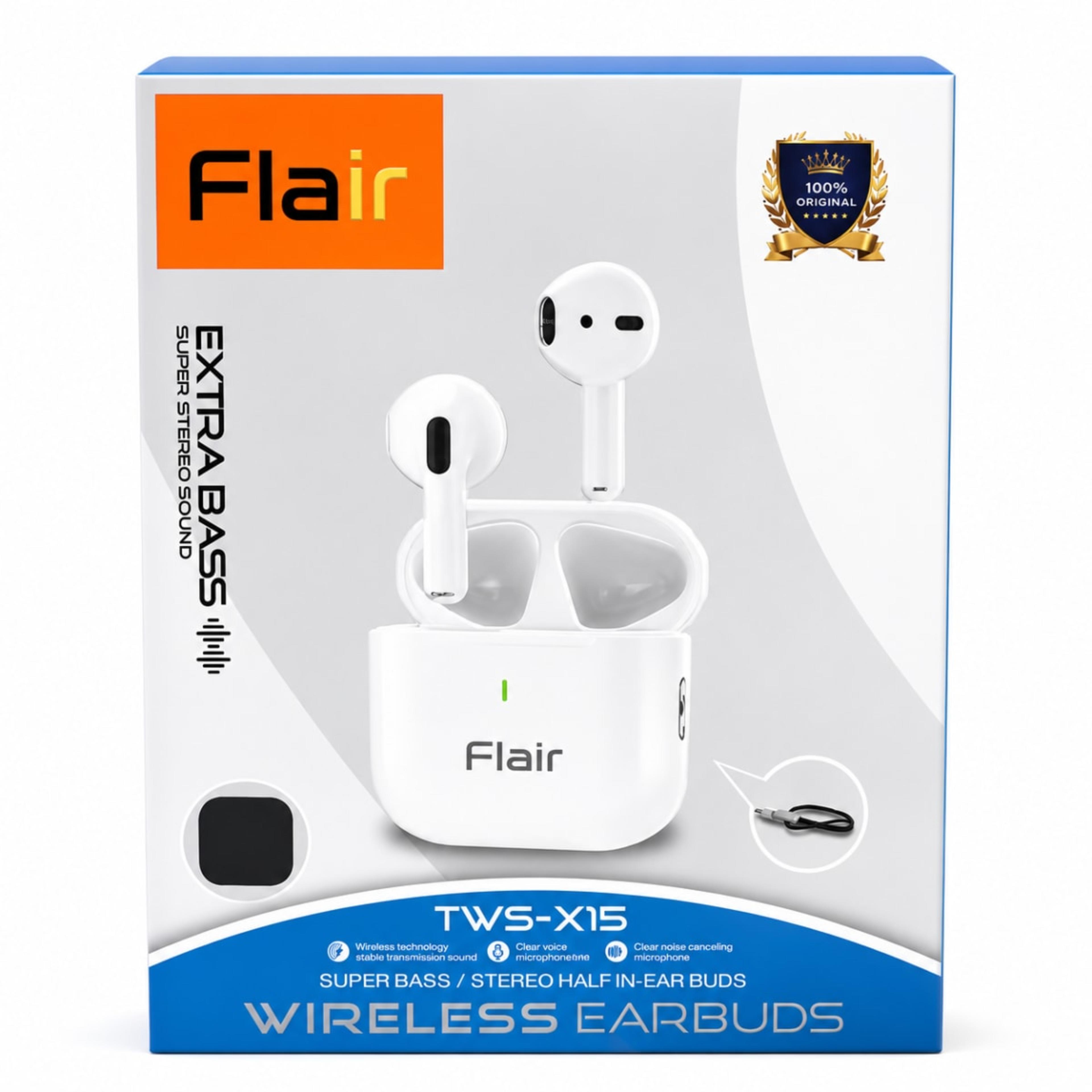 Flair TWS-X15 – Écouteurs Sans Fil Extra Bass Stéréo