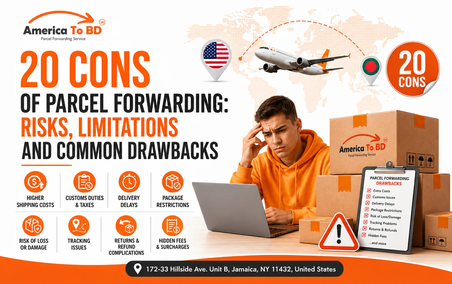 parcel forwarding drawbacks and international shipping risk factors