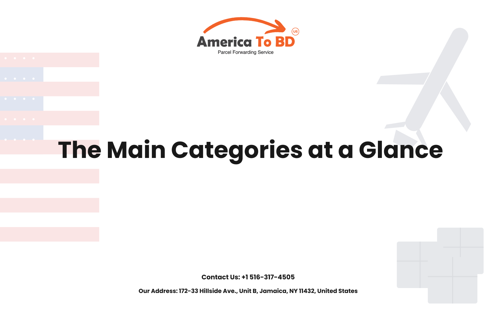 The Main Categories at a Glance The Main Categories at a Glance