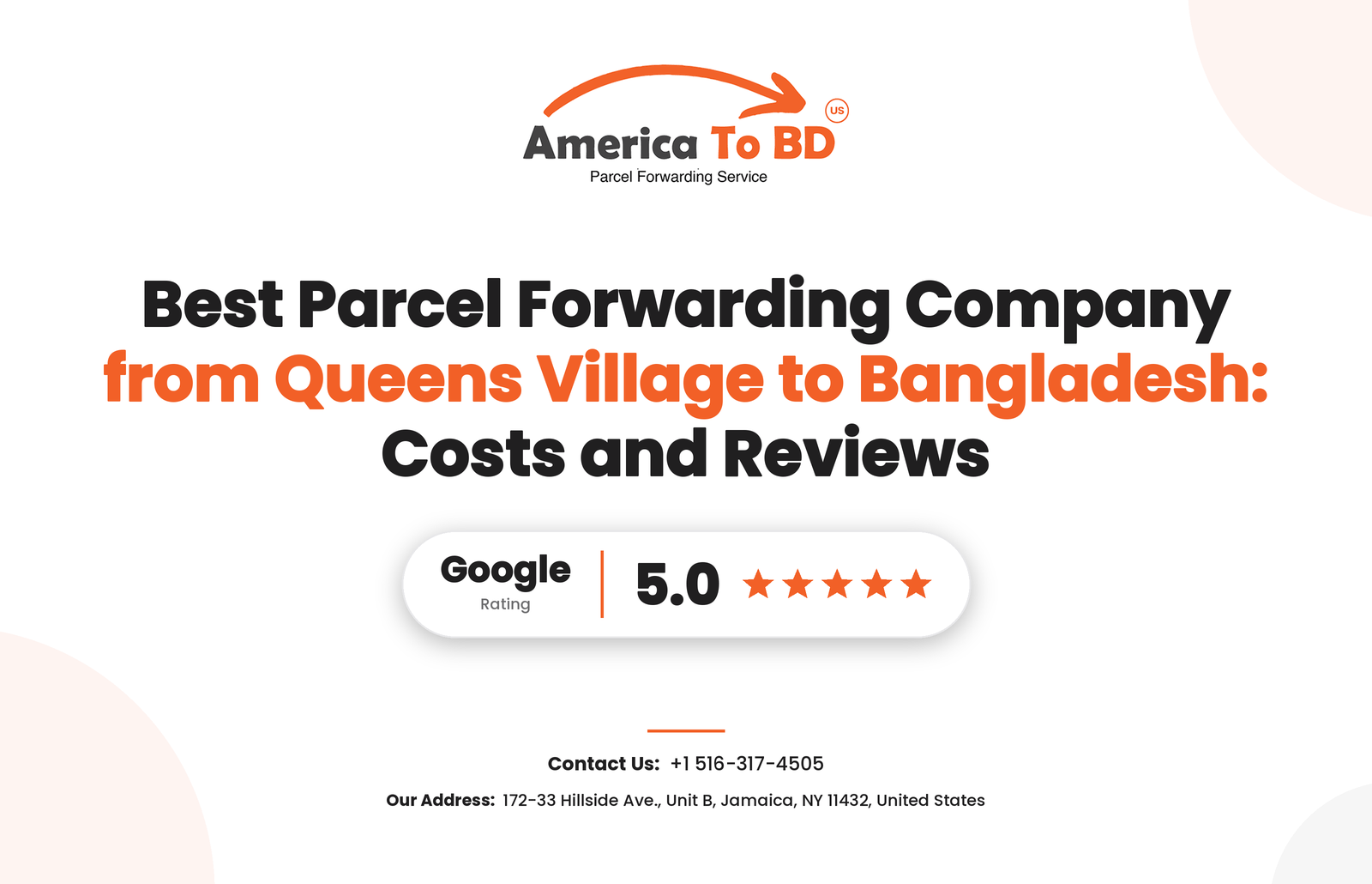 Reliable forwarding solutions for Queens Village residents shipping to Bangladesh. Compare rates, handling quality, and estimated arrival windows.