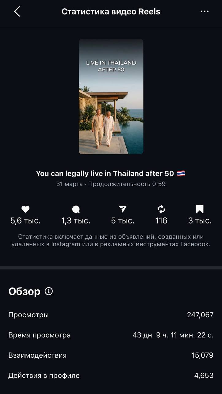 Viral Reel: You can legally live in Thailand after 50 — 247,067 views