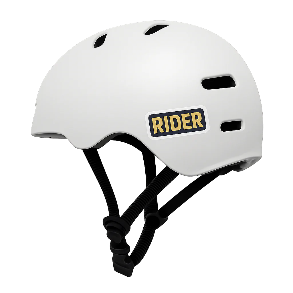 Helmet with custom stickers
