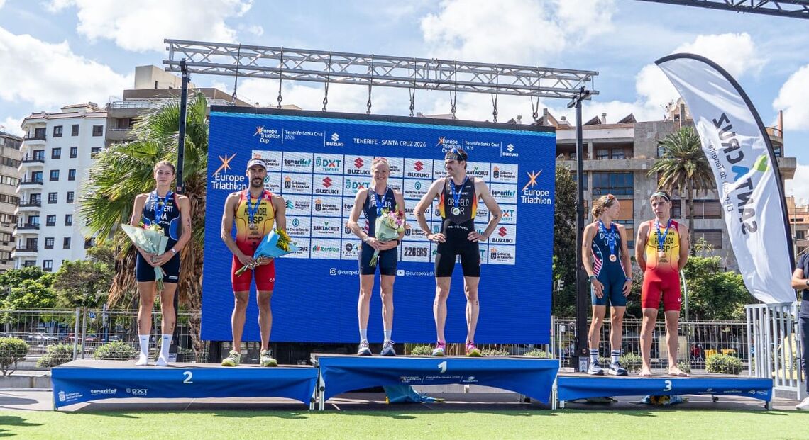 Ortfeld y Annie Fuller ganan la Copa de Europa de Triatlón en Santa Cruz de Tenerife