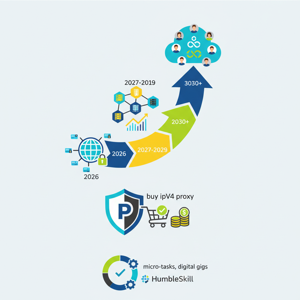 Future Trends in the Proxy Market (2026 and Beyond) — buy ipv4 proxy illustration for HumbleSkill