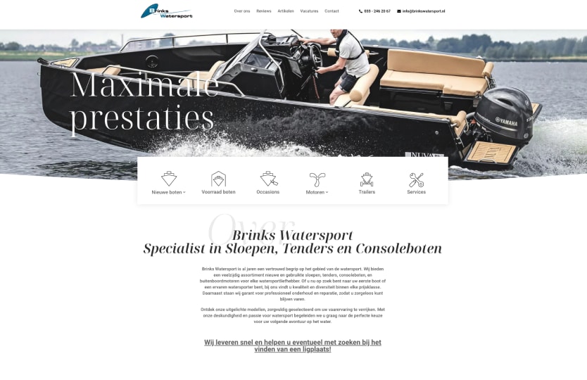 Brinkswatersport website, SEO en SEA