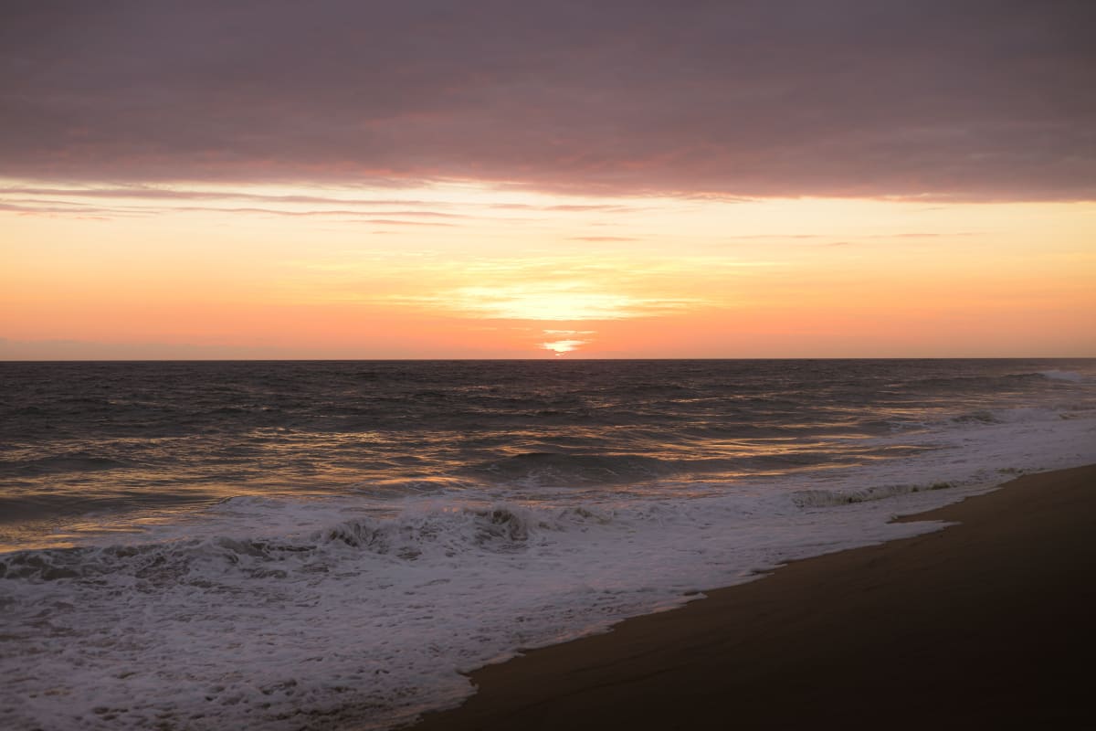 Magnifique coucher de soleil sur l'océan à Puerto Escondido, Oaxaca, Mexique