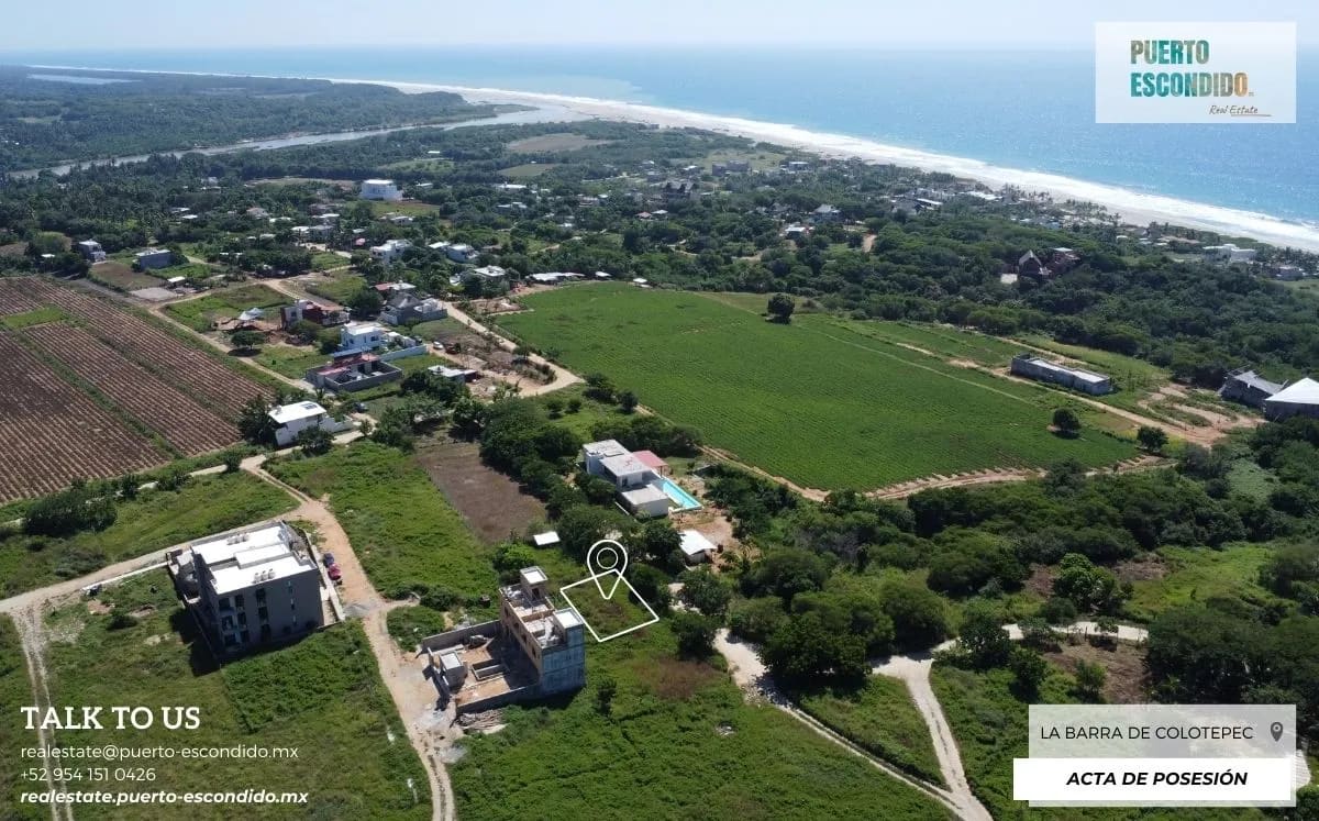 Lote de 400m2 Con Vistas al Mar en La Barra de Colotepec — foto 5