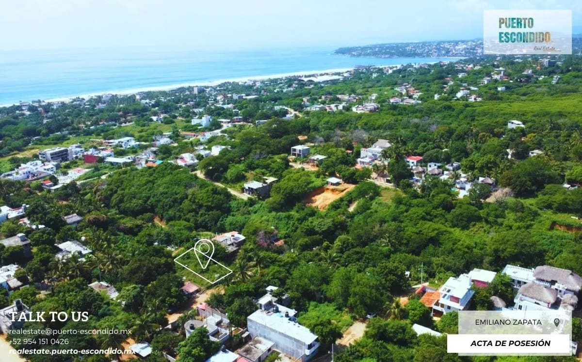 Lote 680m2 con vista al mar a la venta en Emiliano Zapata - Miniatura 6