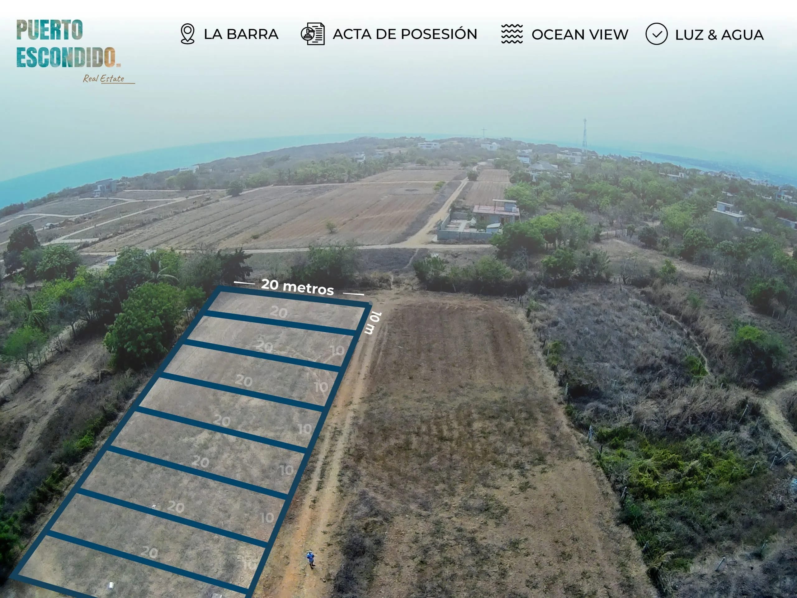 Lotes de 200 a 1200m2 en Barra de Colotepec – Vendido — foto 2