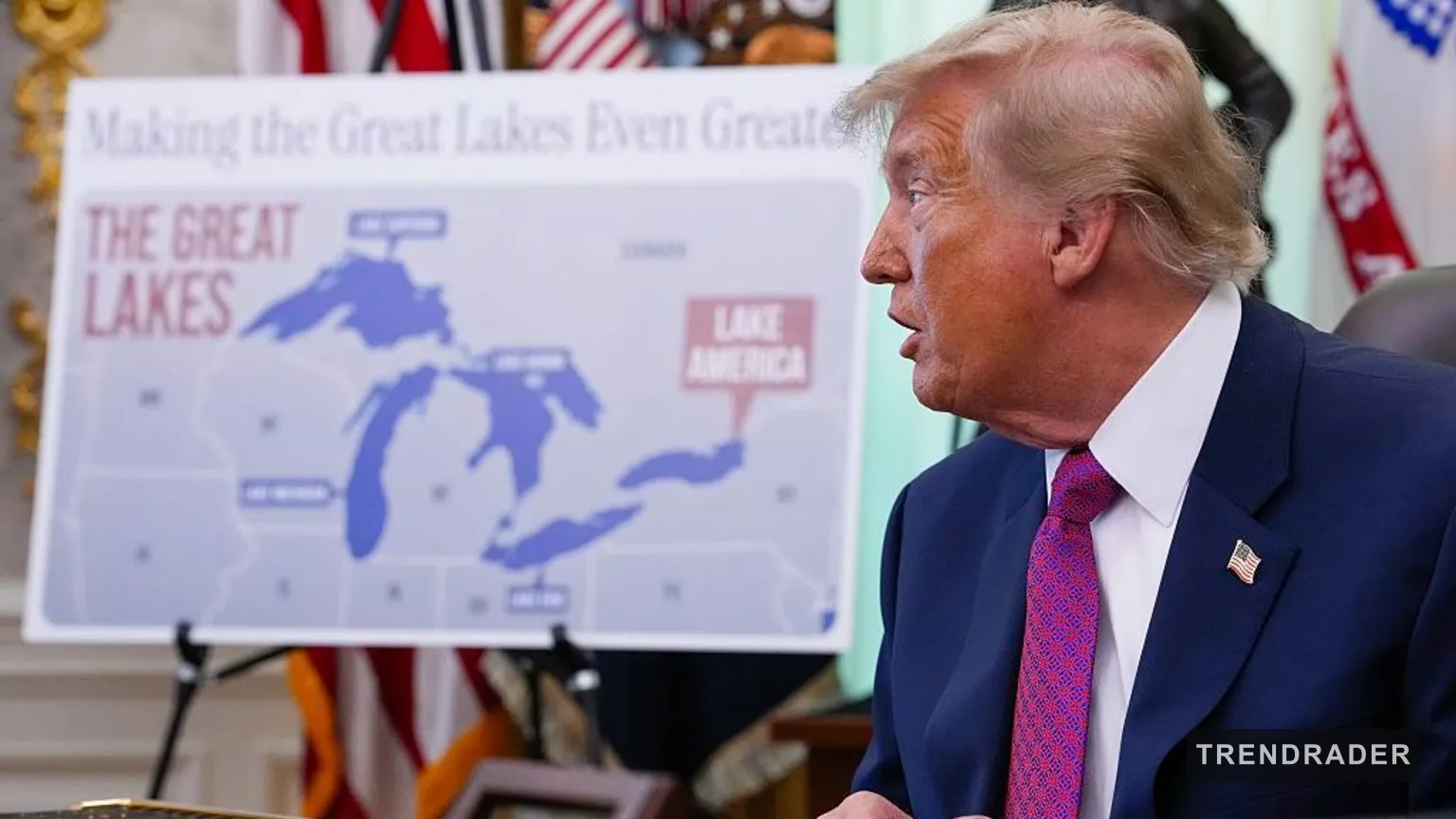 Trump signed the executive order on Thursday seeking to change the name of Lake Ontario to Lake America, following the collapse of trade...