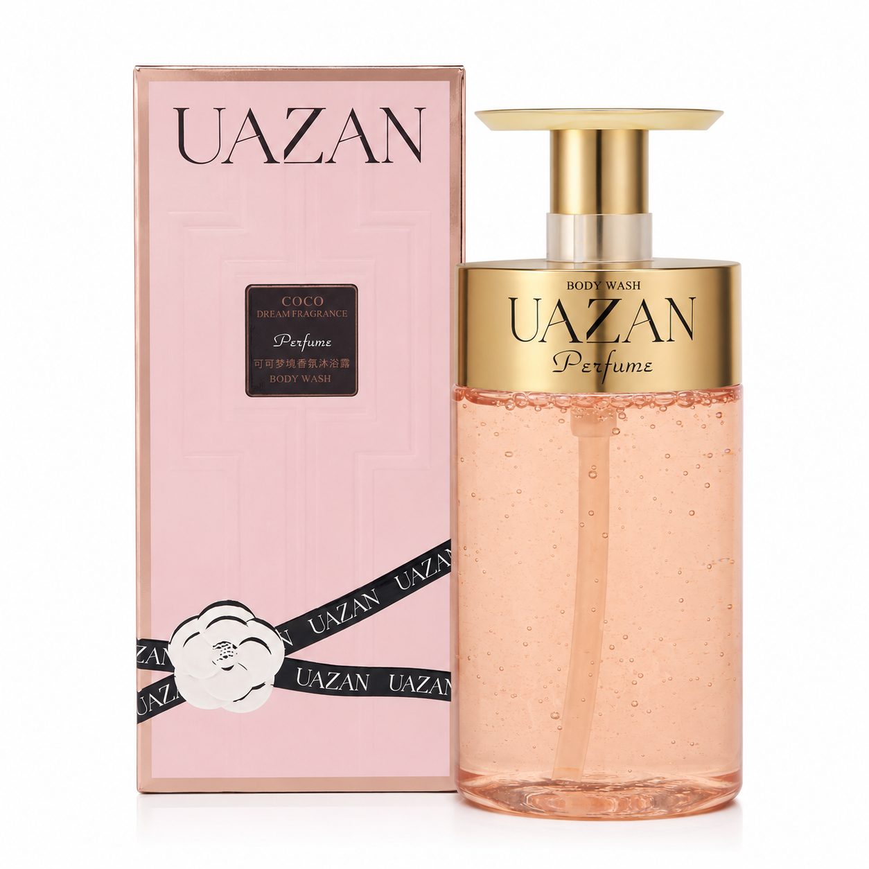 UAZAN Perfume Body Wash – Coco Dream Fragrance with Hyaluronic Acid (520ml)