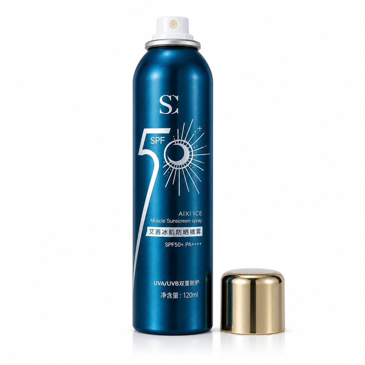 SAINSCO Ice Cooling Sunscreen Spray SPF 50+ PA++++ – Refreshing UV Protection Spray (120ml)