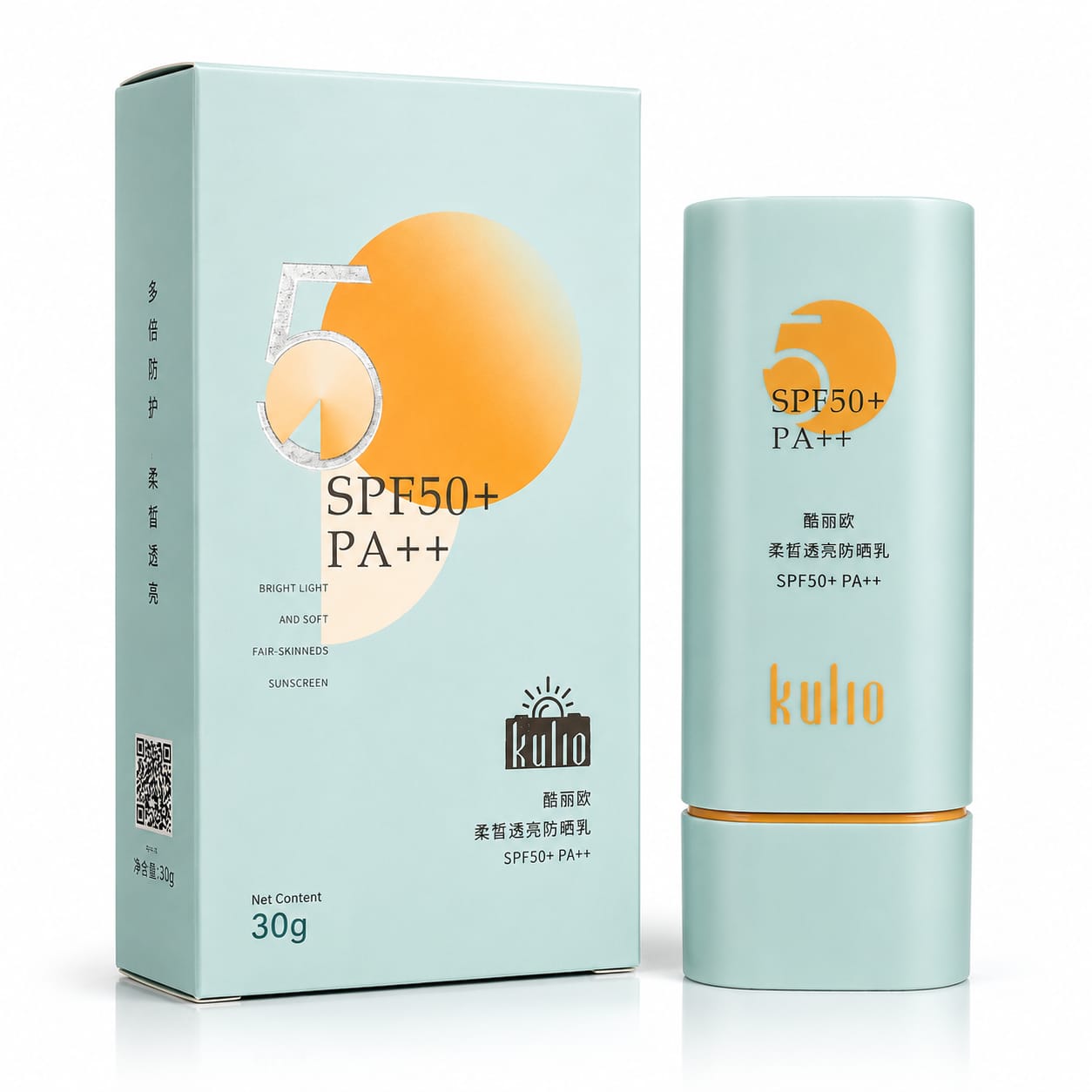 Kullo Sky Bright Light & Soft Sunscreen SPF 50+ PA++ – Lightweight Daily UV Protection (30g)