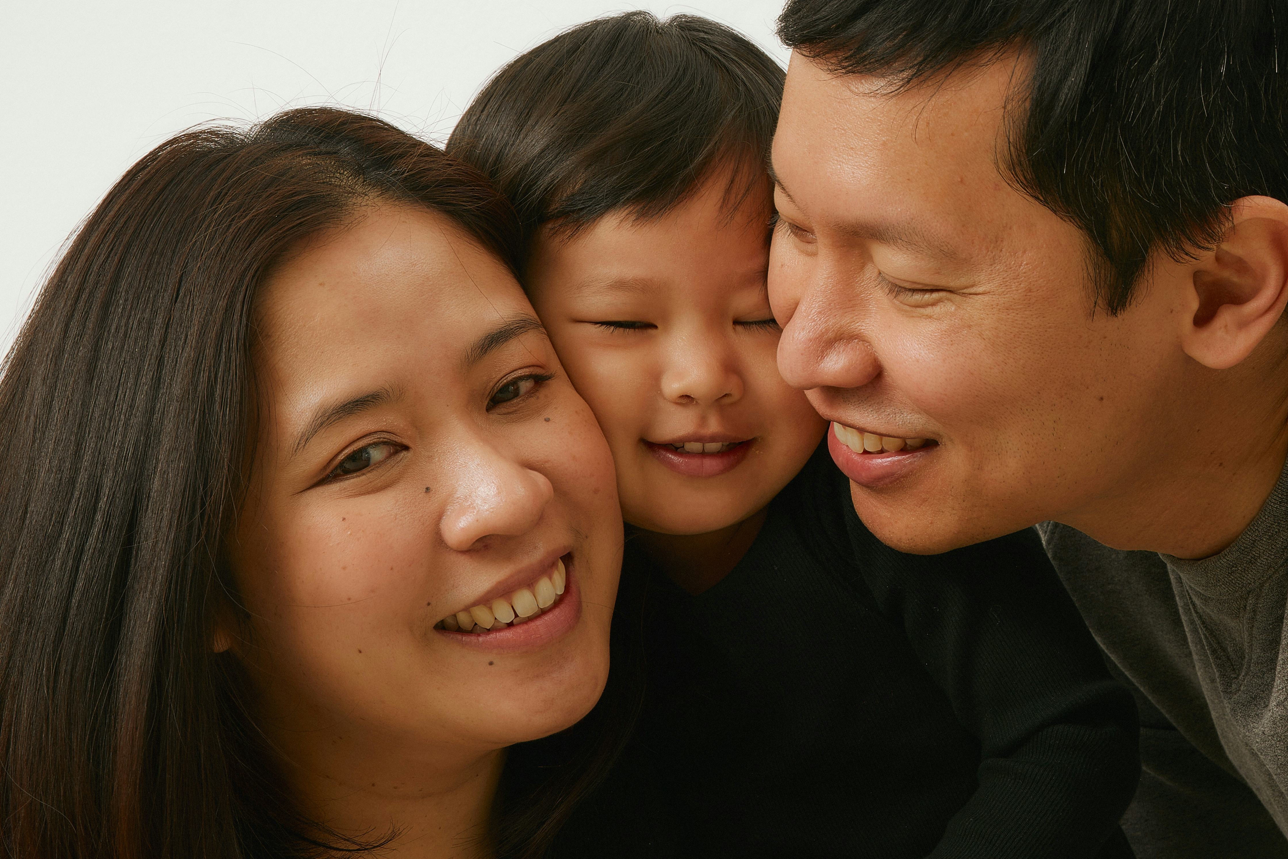 Family smiling together