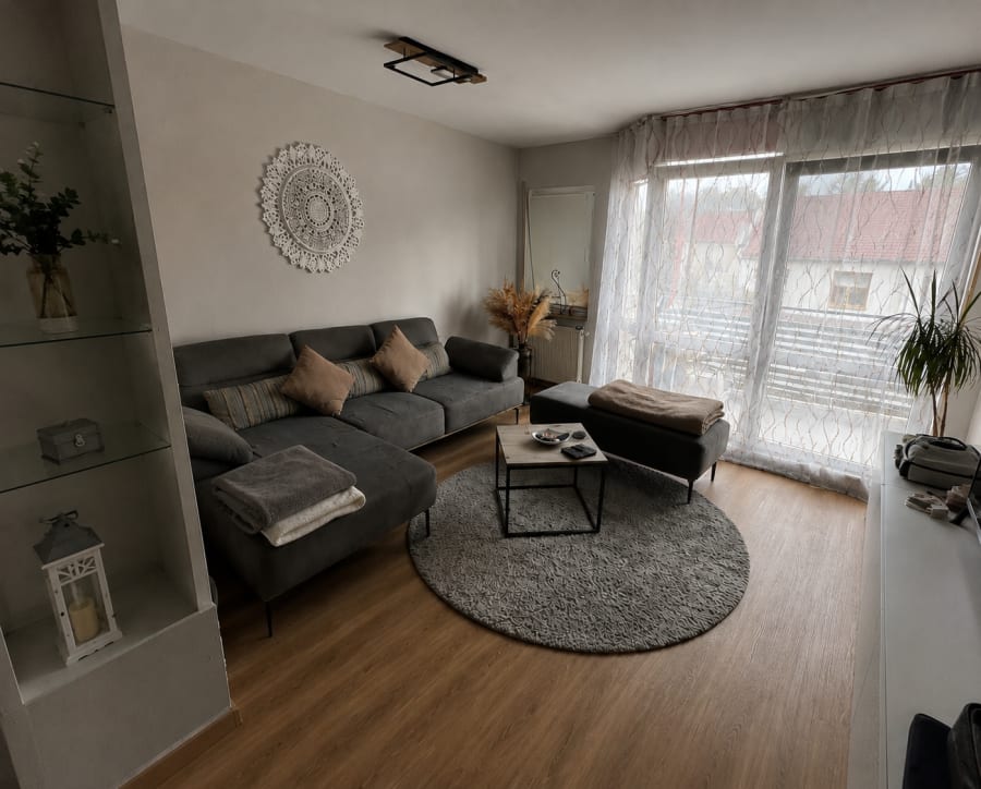 Wohnungsrenovierung Würzburg – Wohnzimmer vorher