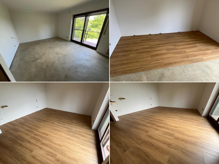 Bodenverlegung & Neuanstrich Dettelbach – Schlafzimmer mit neuem Boden