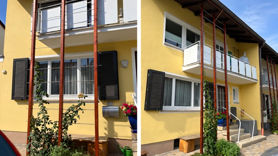Rankhilfe lasiert Zell – Gartenpflege im Rahmen des Hausmeisterservice
