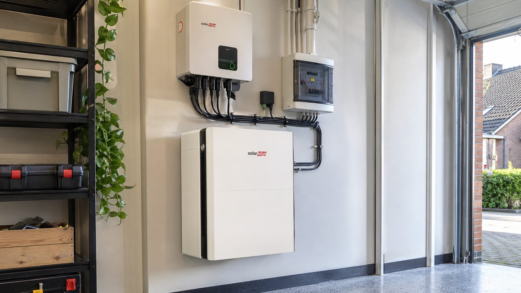 Moderne split-unit airco installatie aan binnenmuur