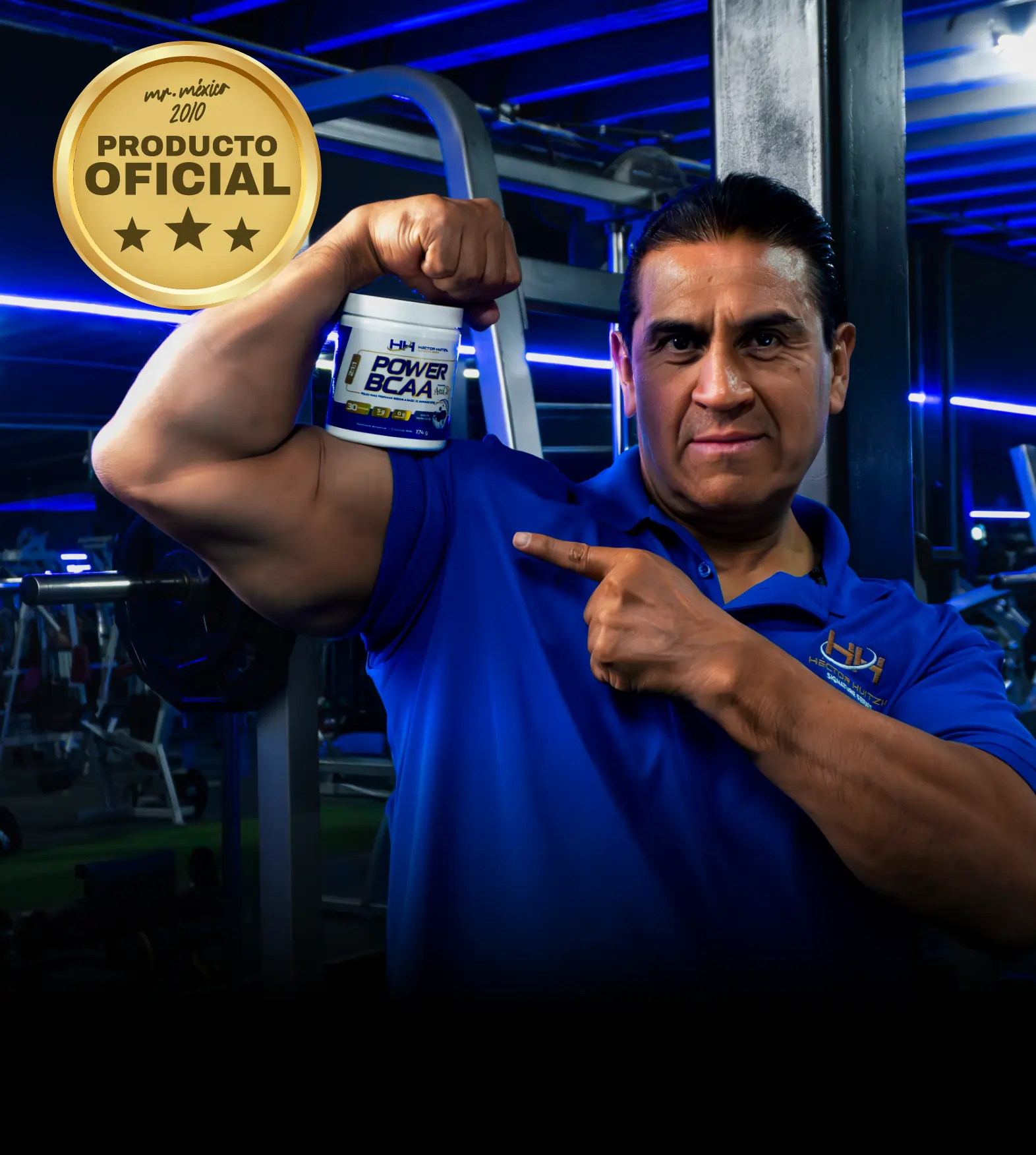 Héctor Huitzil campeón fisicoculturista suplementos