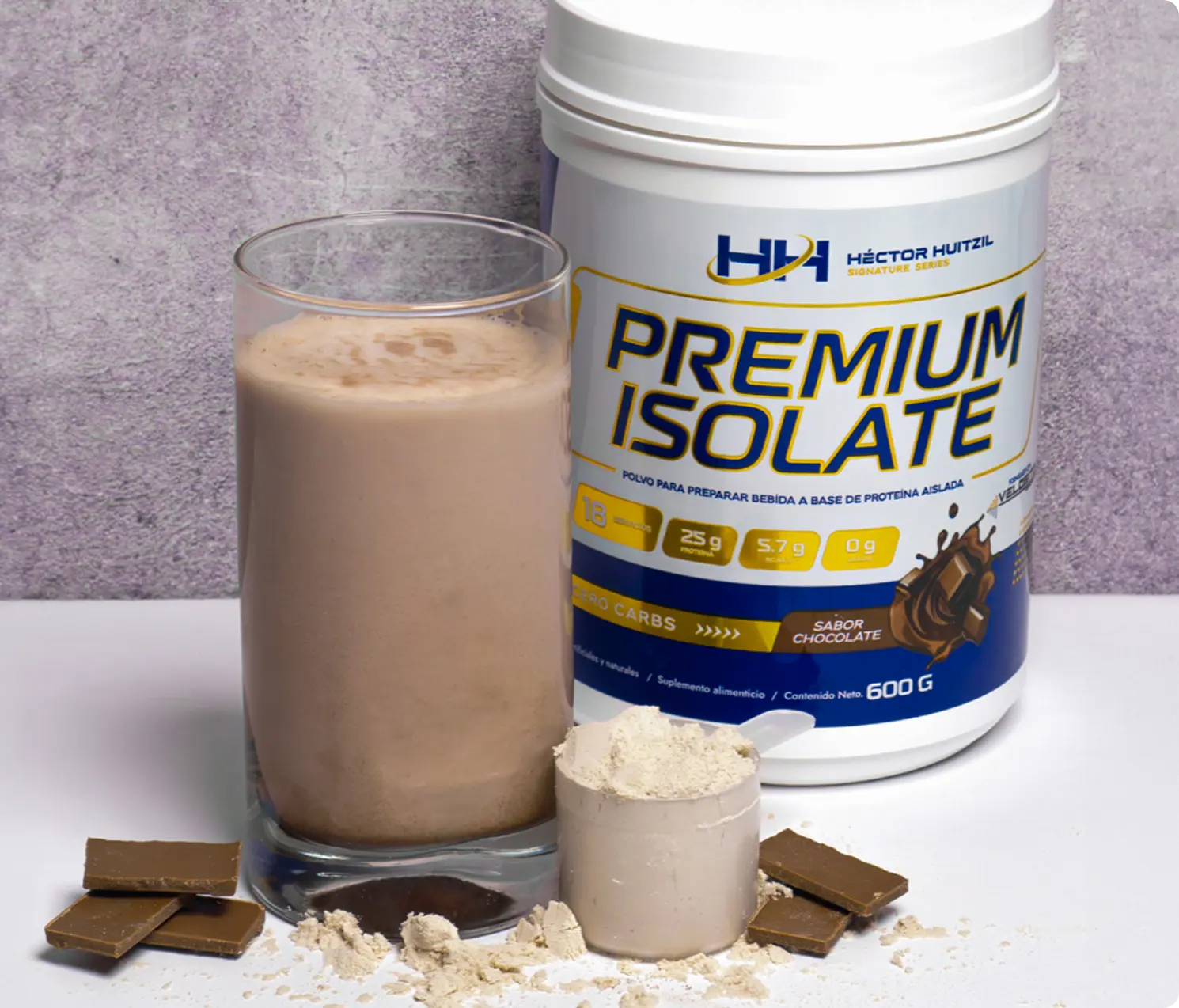 Instrucciones detalladas de uso de proteína Premium Isolate 600g