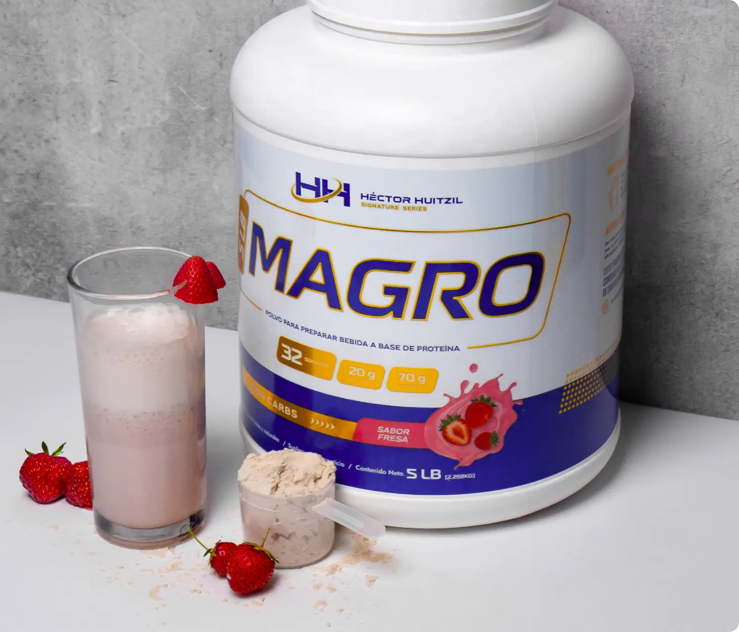 Instrucciones detalladas de uso de proteína Magro 5lb para desarrollo muscular