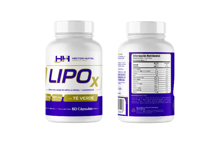 Envase del quemador de grasa Lipo X 60 Cápsulas