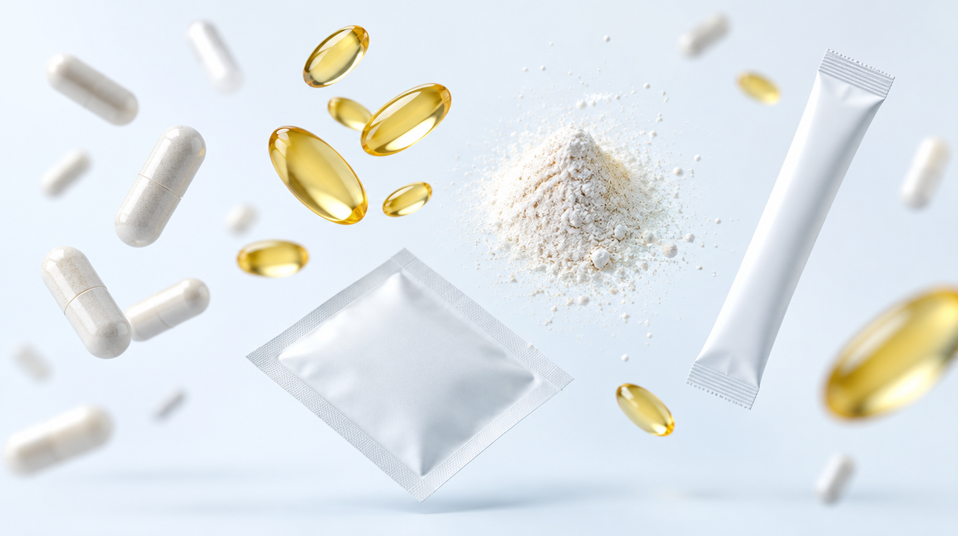 Softgels, cápsulas, polvo y sachets: distintos formatos de suplemento