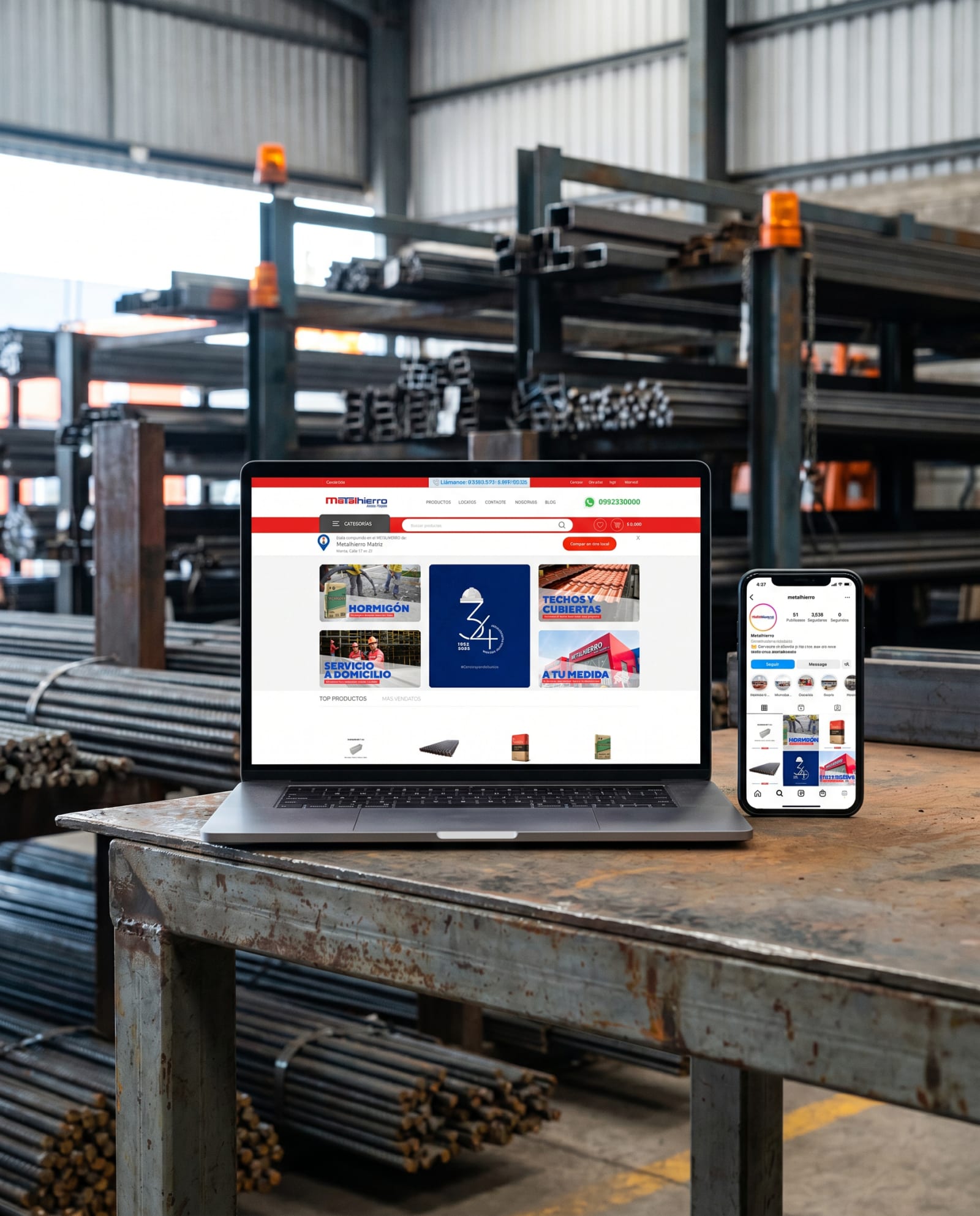 Metalhierro — Branding · Social · Web · VigoStudio