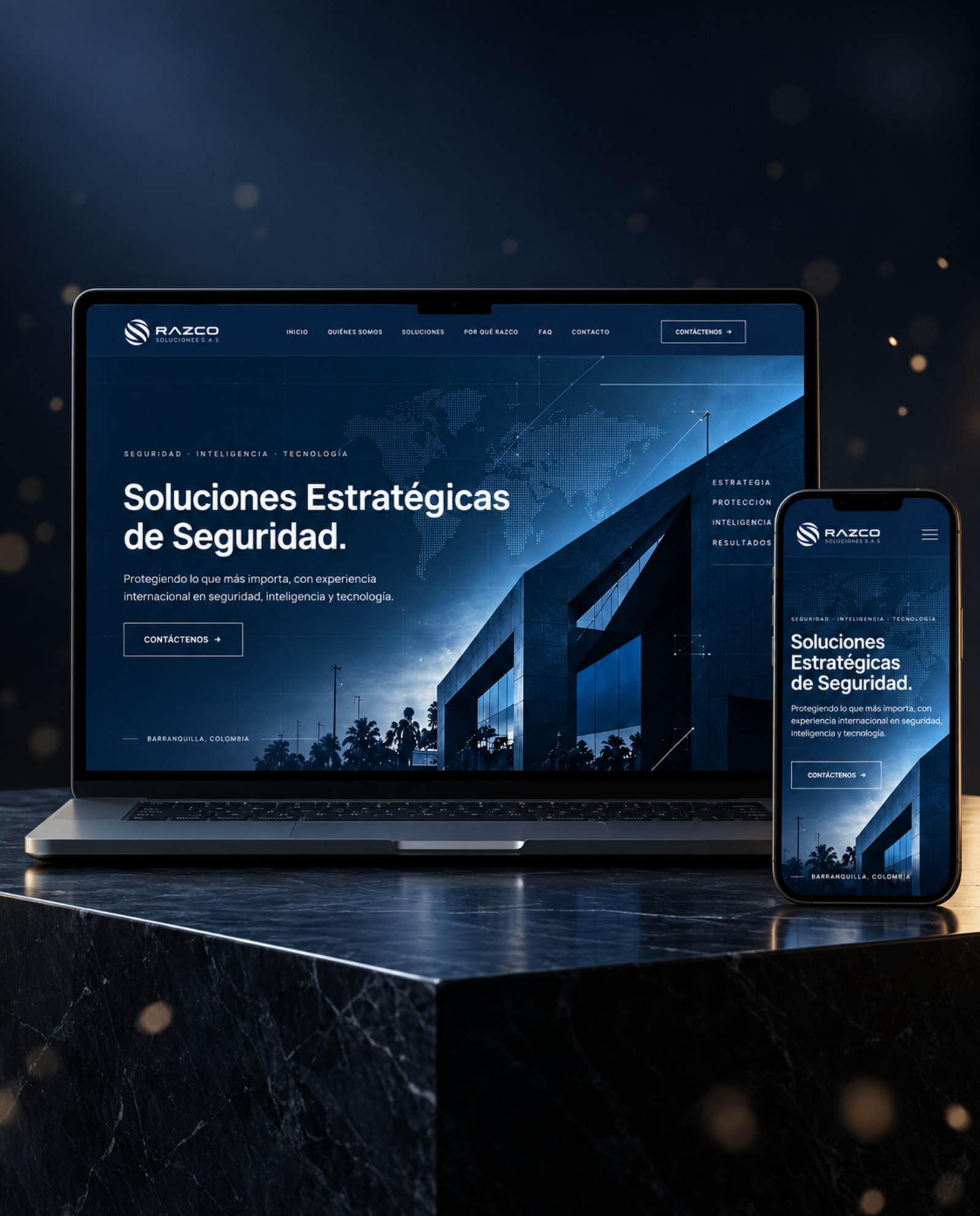 Razco Soluciones — Branding · Web · Ciberseguridad · VigoStudio
