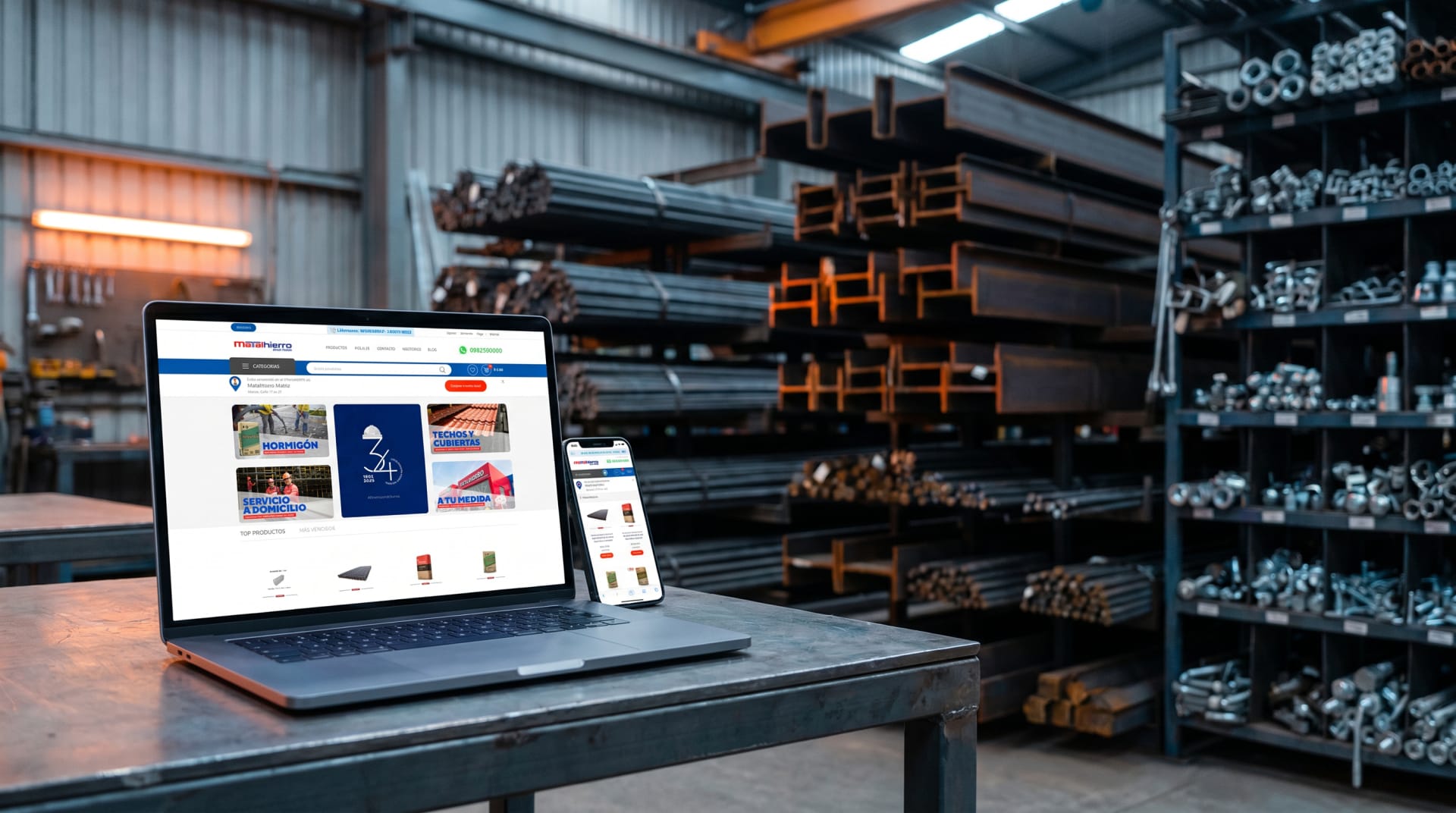Branding · Social · Web para Metalhierro — VigoStudio Manta Ecuador
