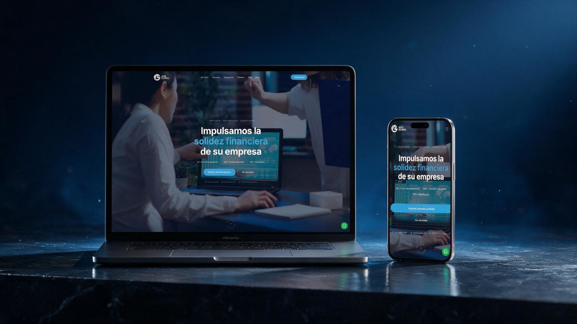 Branding · Web · Dominio & Hosting para Audiglobal — VigoStudio Manta Ecuador