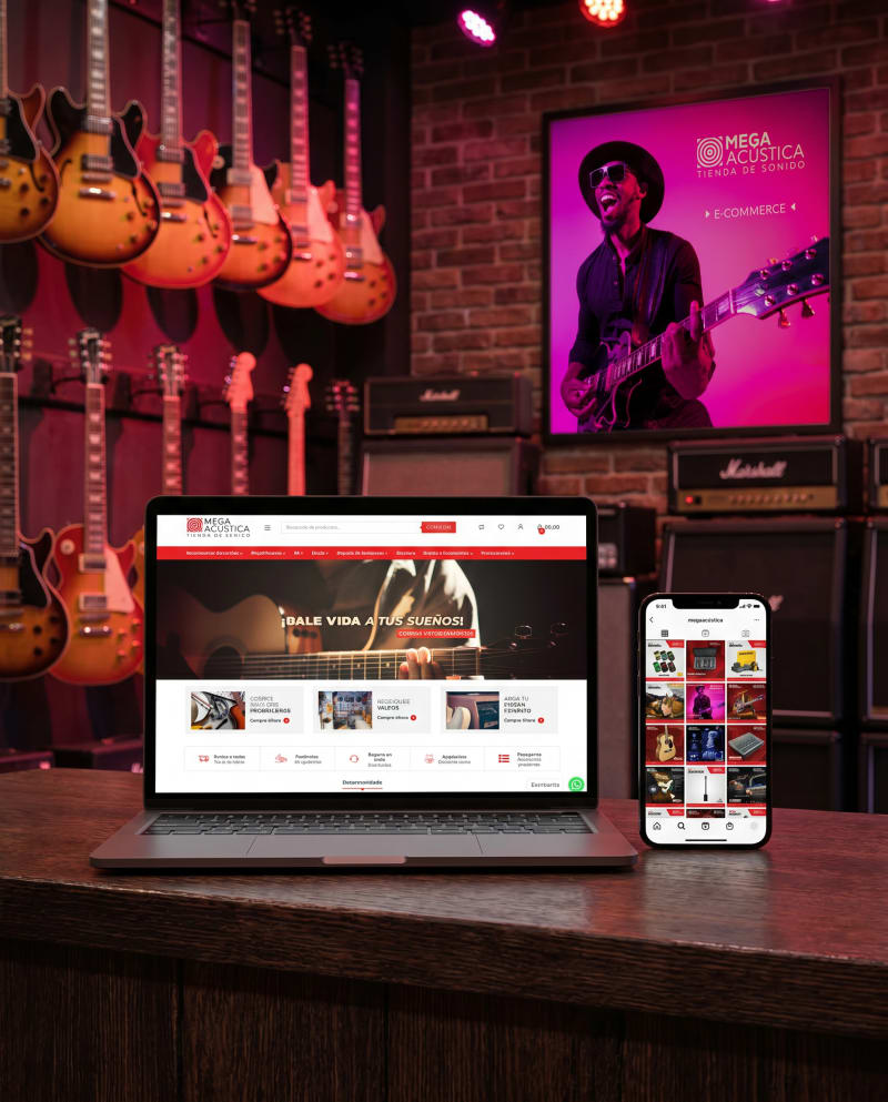 Project for Megaacustica — VigoStudio digital agency Ecuador