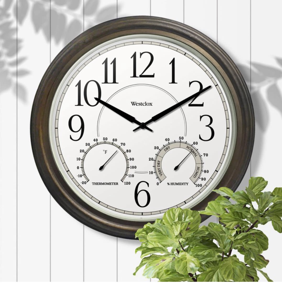 20 inch indoor/outdoor wall clock, modern analog shatter resistant