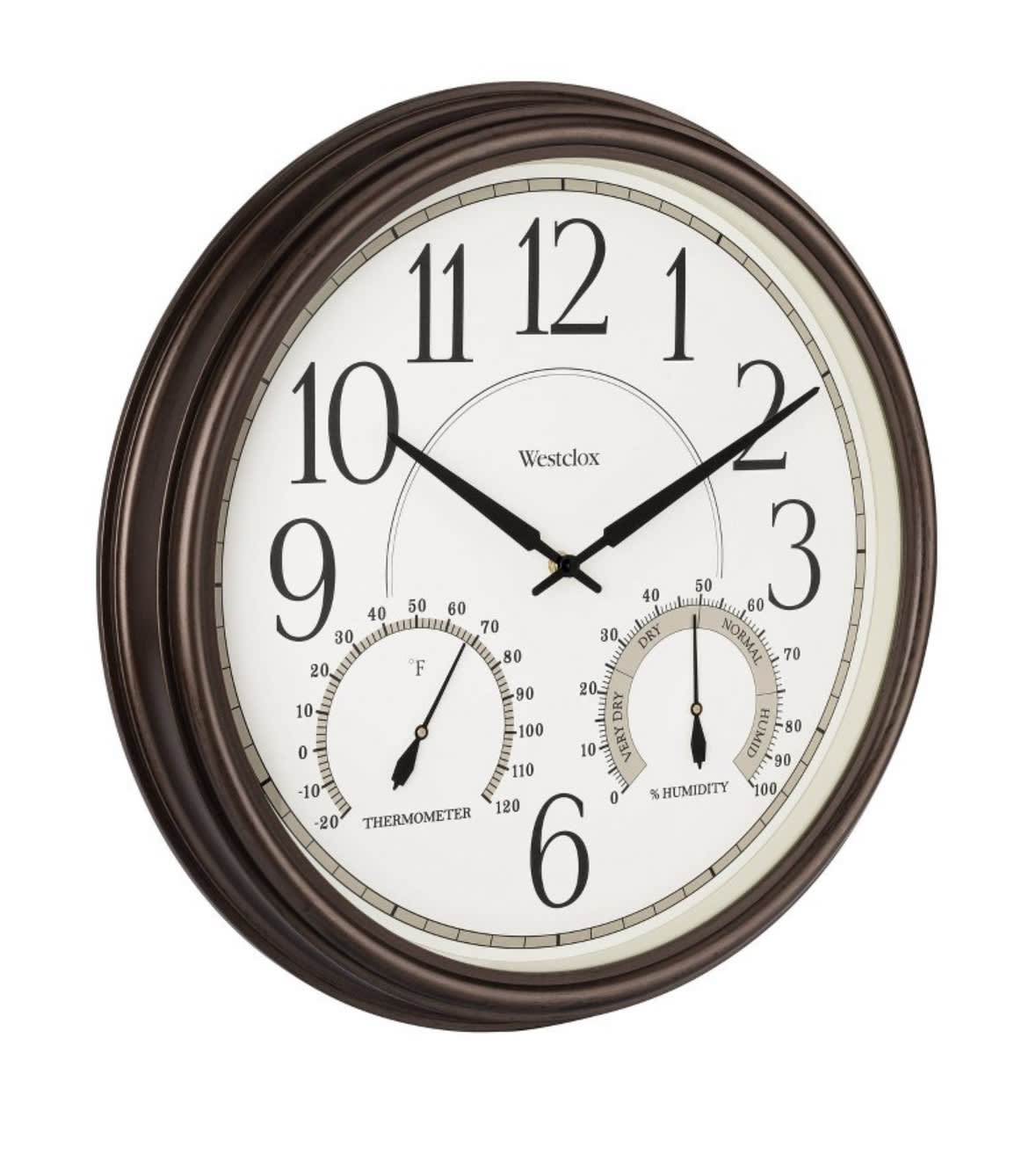 20 inch indoor/outdoor wall clock, modern analog shatter resistant