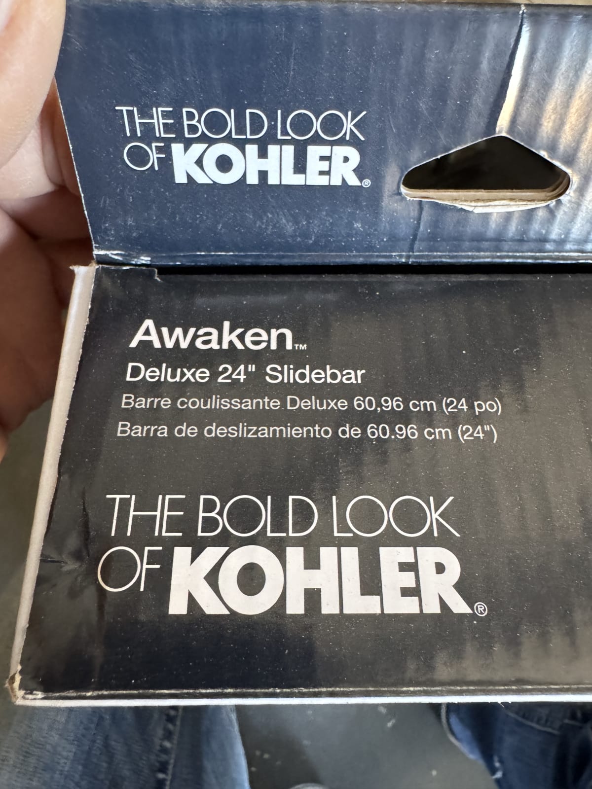KOHLER Awaken 24 in. Deluxe Slide Bar in Polished Chrome