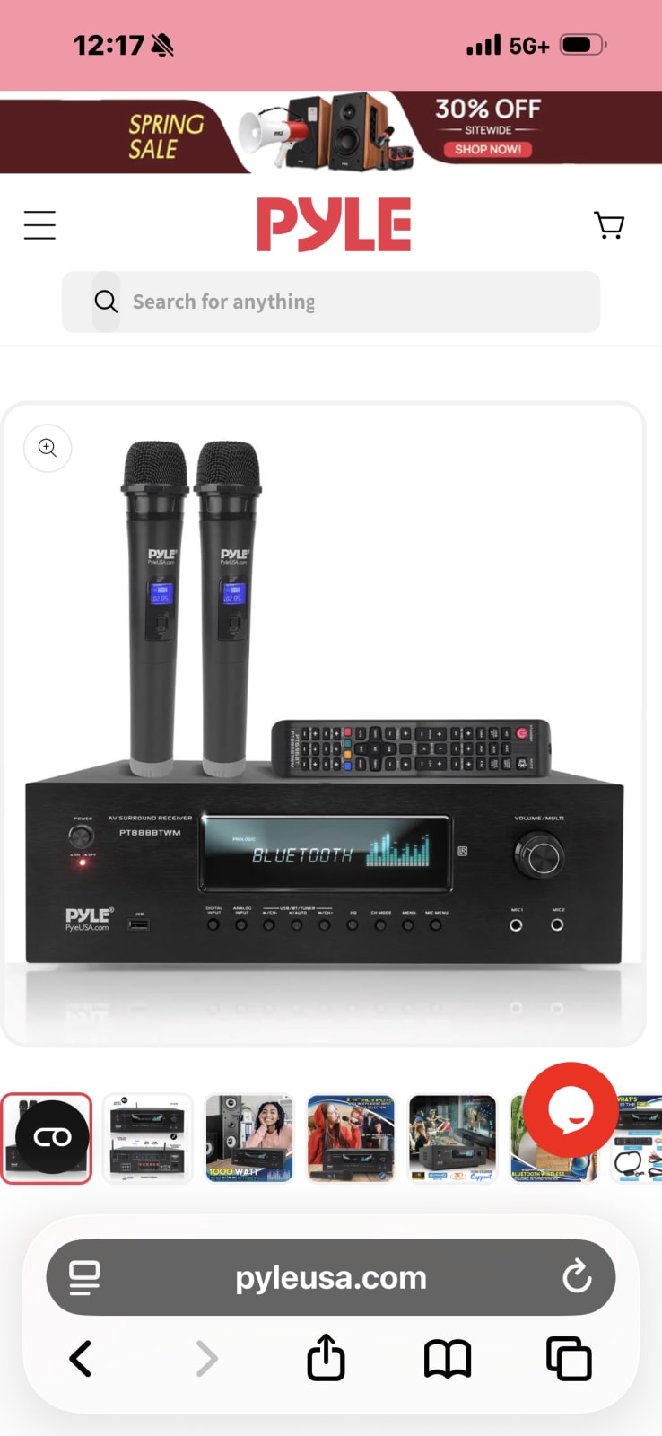1000W 5.2-Ch Home Theater Receiver 4K UHD Bluetooth