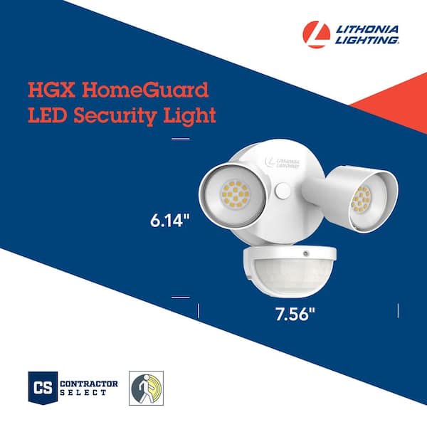 Contractor Select HGX White Motion Activated Outdoor Integrated LED Flood Light
