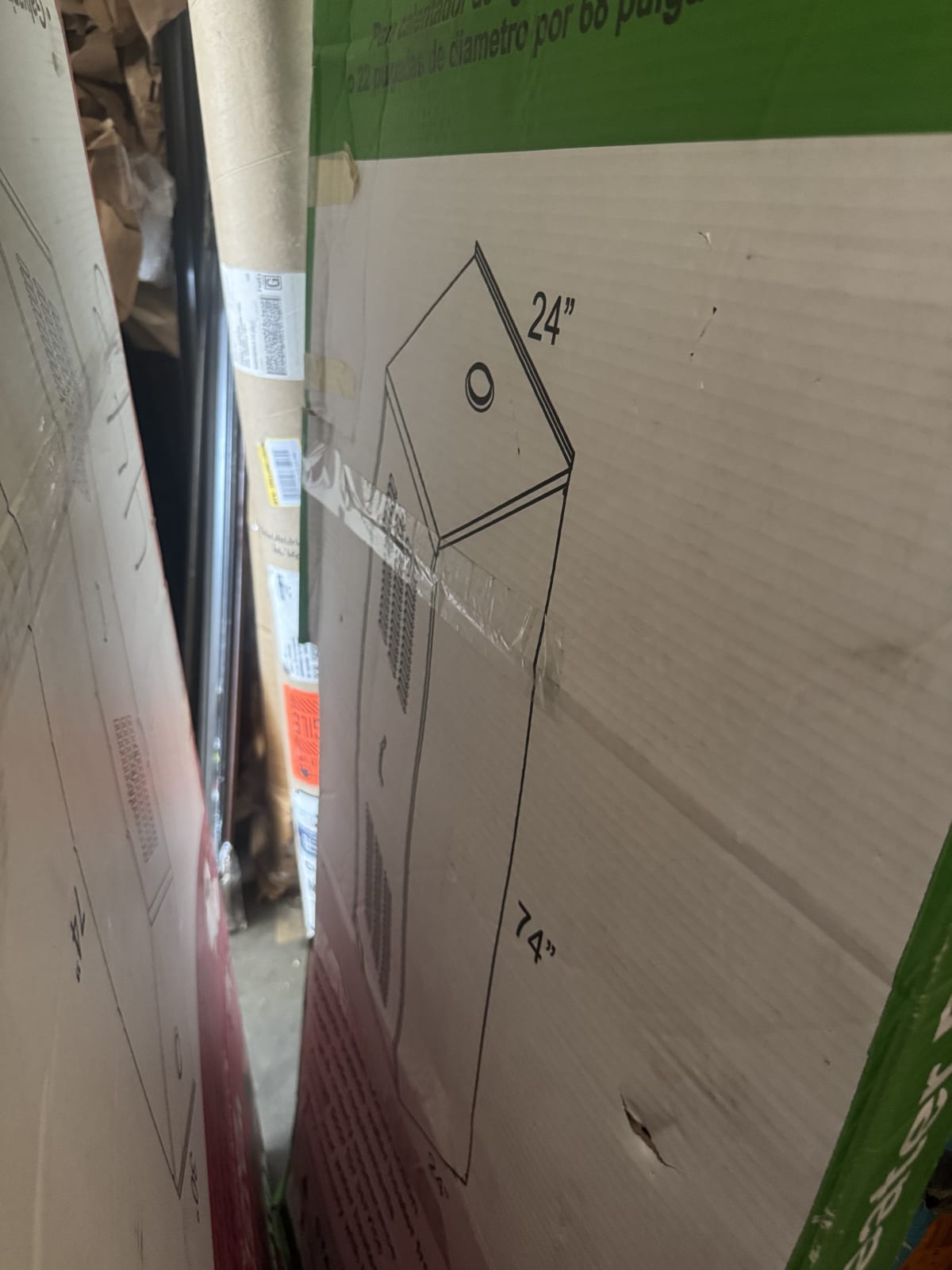 24 in. Galvanized Steel Water Heater Enclosure
