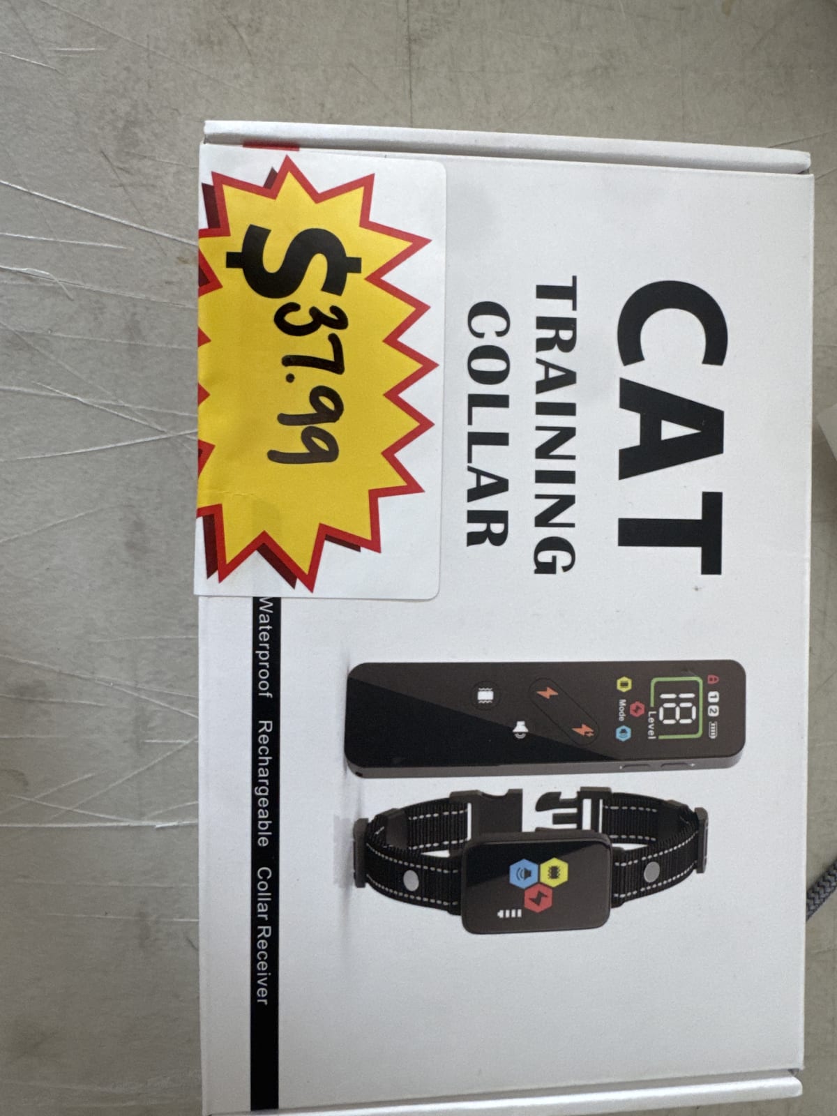 Cat Training Collar Cat Bark Collar with Remote Electric Cats Shock Collar 3300FT IP67 Waterproof 3 Training Modes Beep Vibration Shock Mode