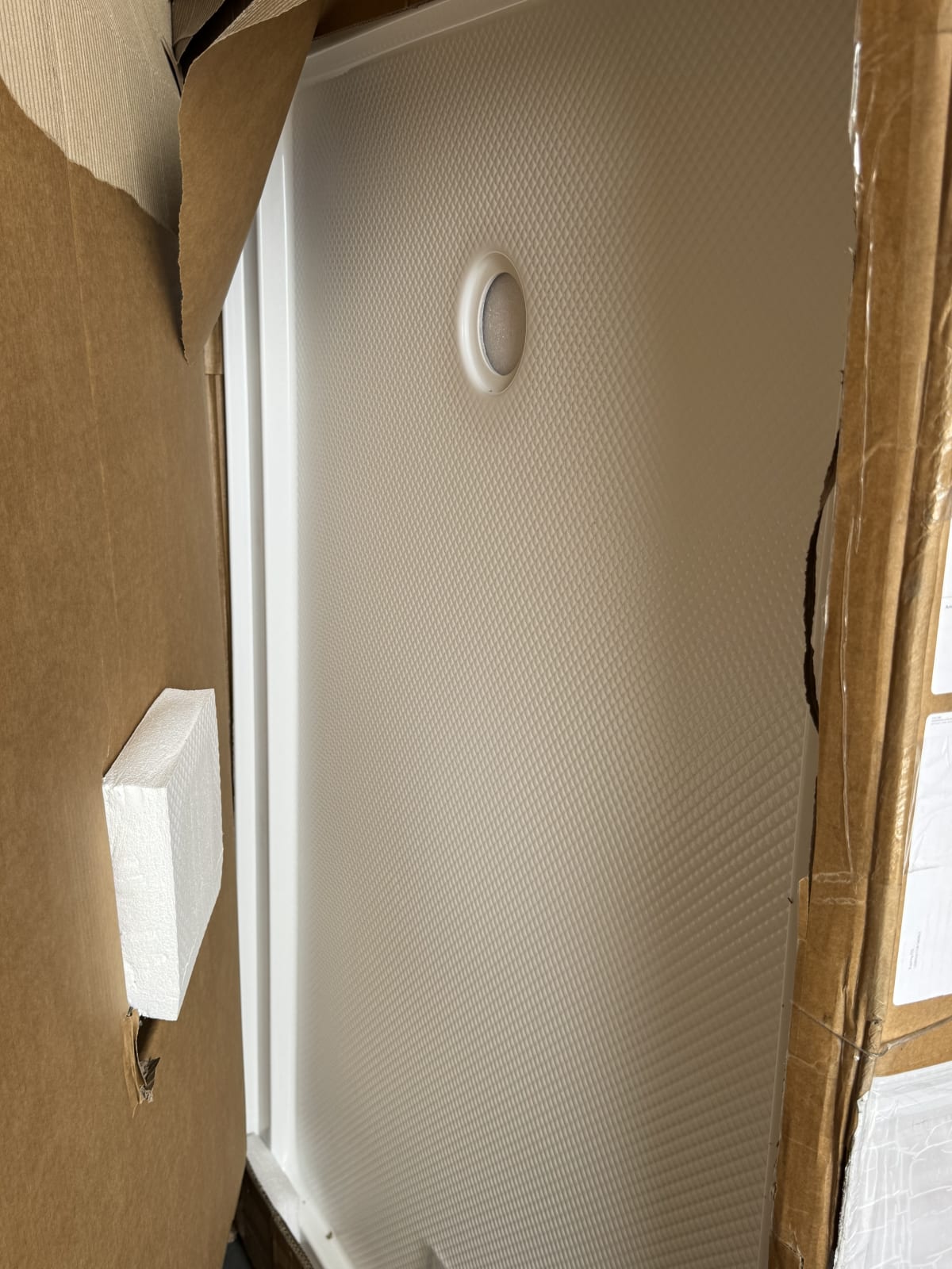 DreamLine Slim Line 42 in. L x 60 in. W Alcove Single Threshold Shower Pan Base with Right Drain in White