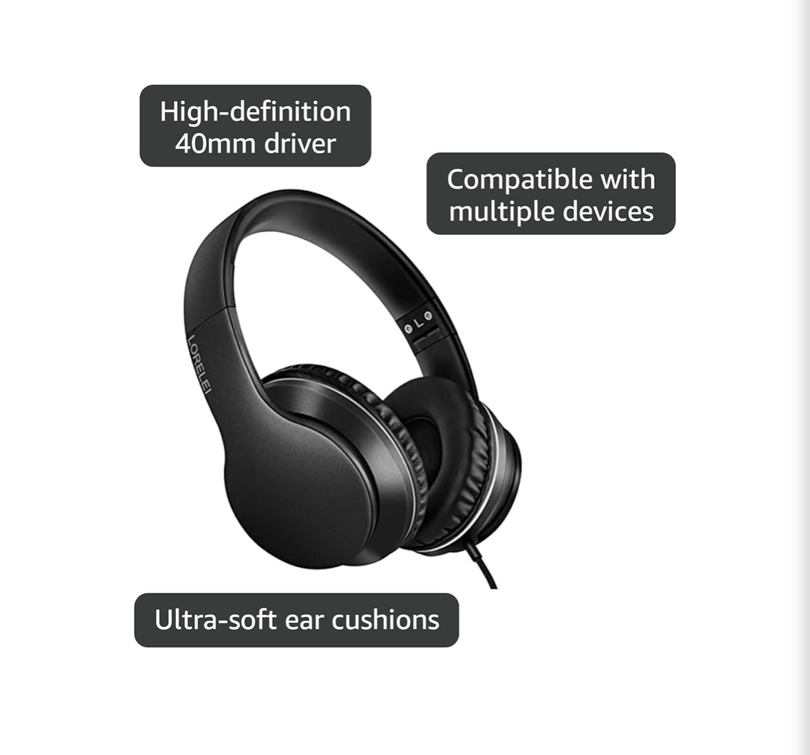 Lorelei X6 Wired Headphones with Mic 