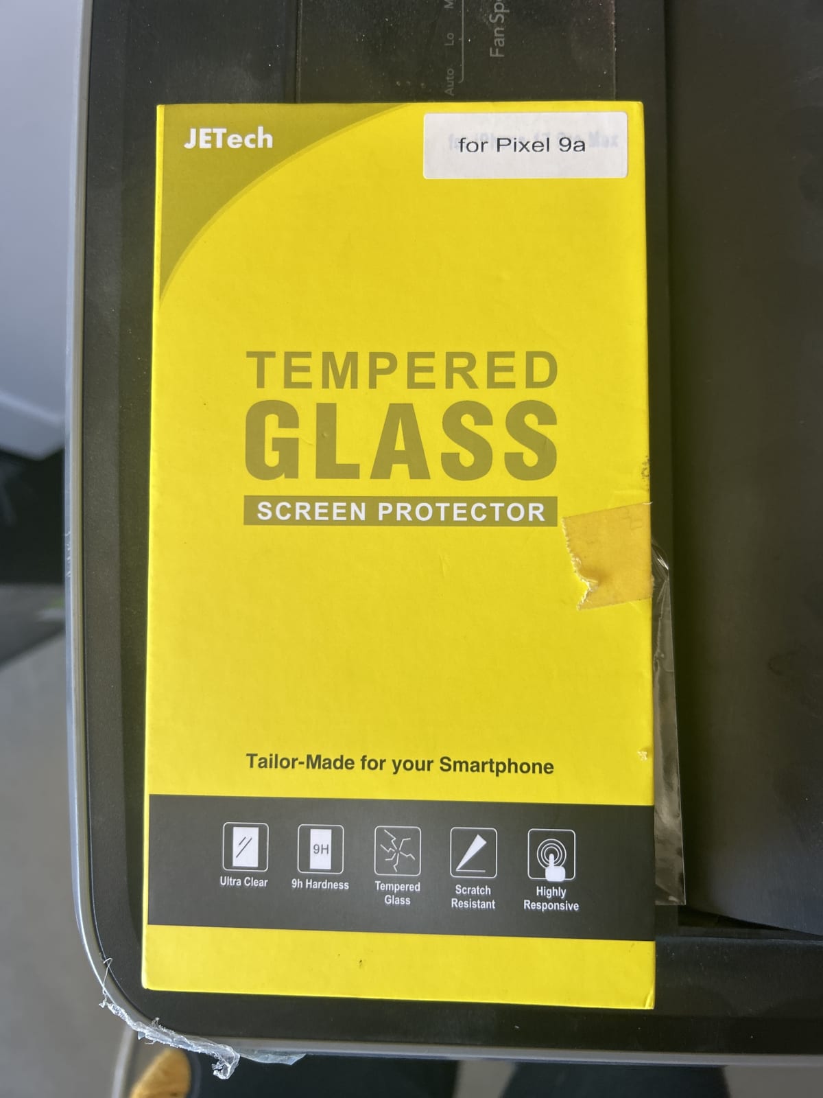 JETech Screen Protector for Google Pixel 9a 6.3-Inch 2025, Tempered Glass Film with Easy Installation Tool, Fingerprint Compatible, HD Clear