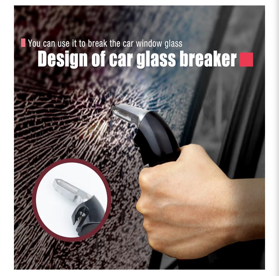 Car Door Handle for Elderly Car Assist Support Handle Multifunction Car Door Latch Bar for Seniors and Handicapped(Red)