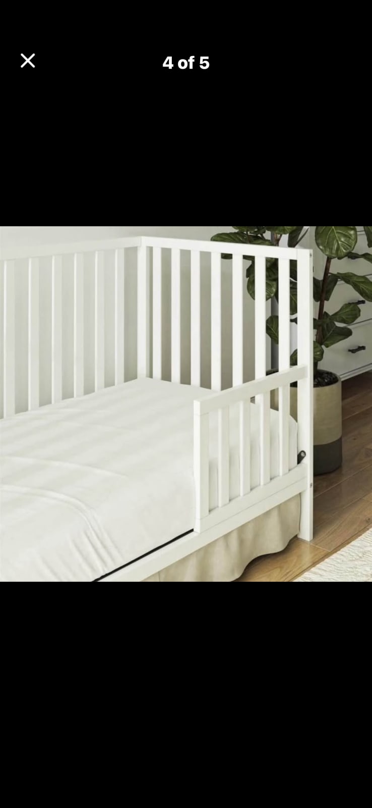 Three and one convertible, crib, white 