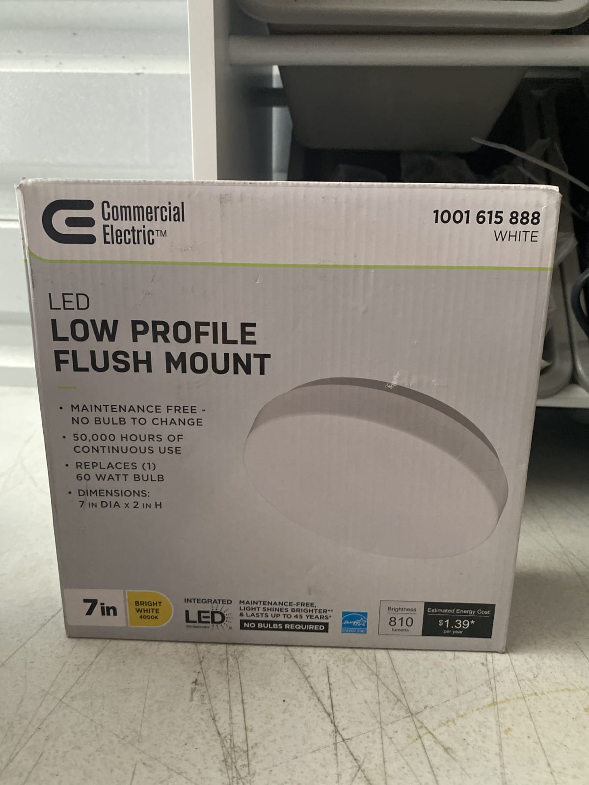 Commercial Electric 7in LED Low Profile Flush Mount Light