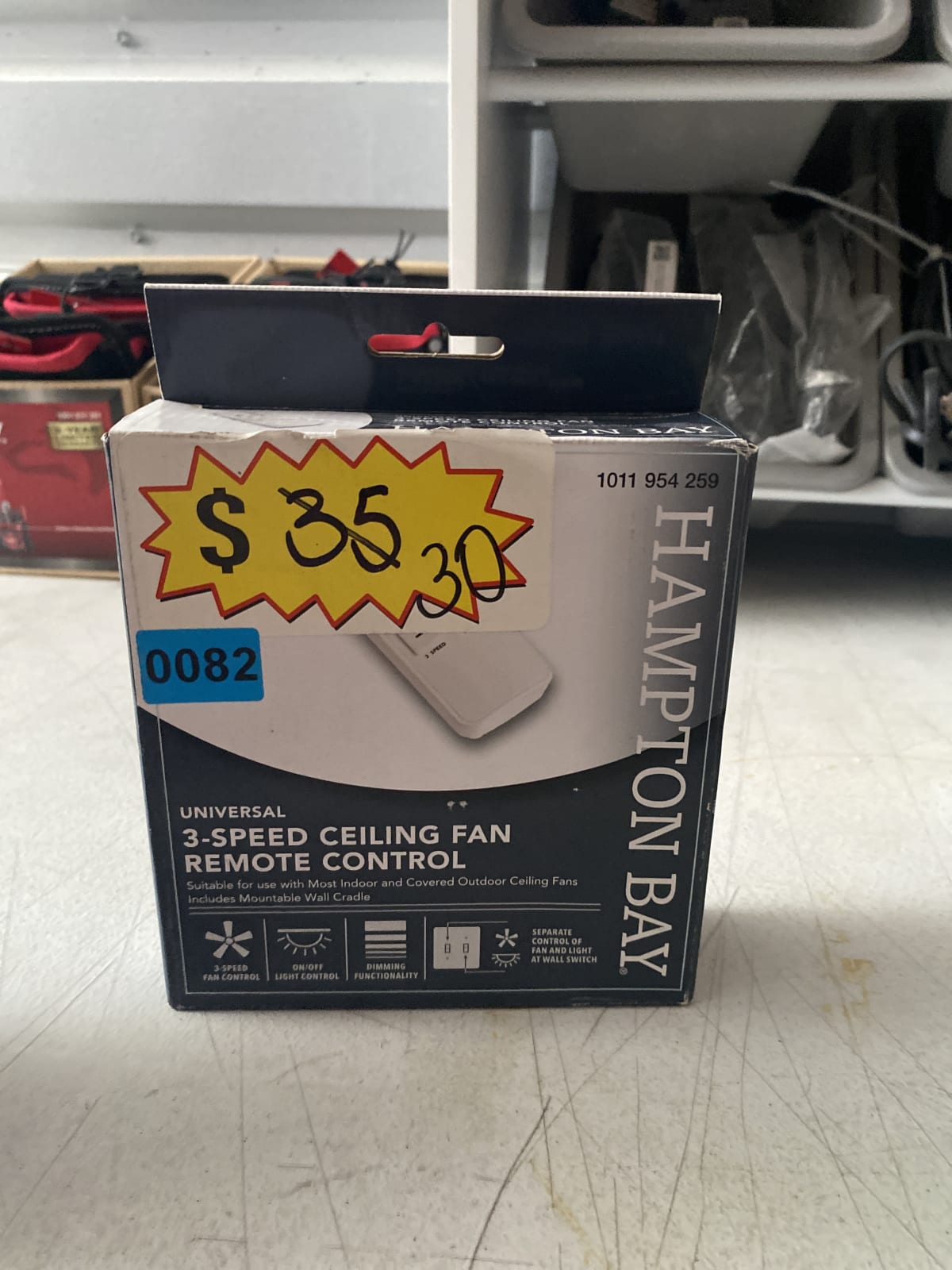 Hampton Bay Universal 3-Speed Ceiling Fan Remote Control