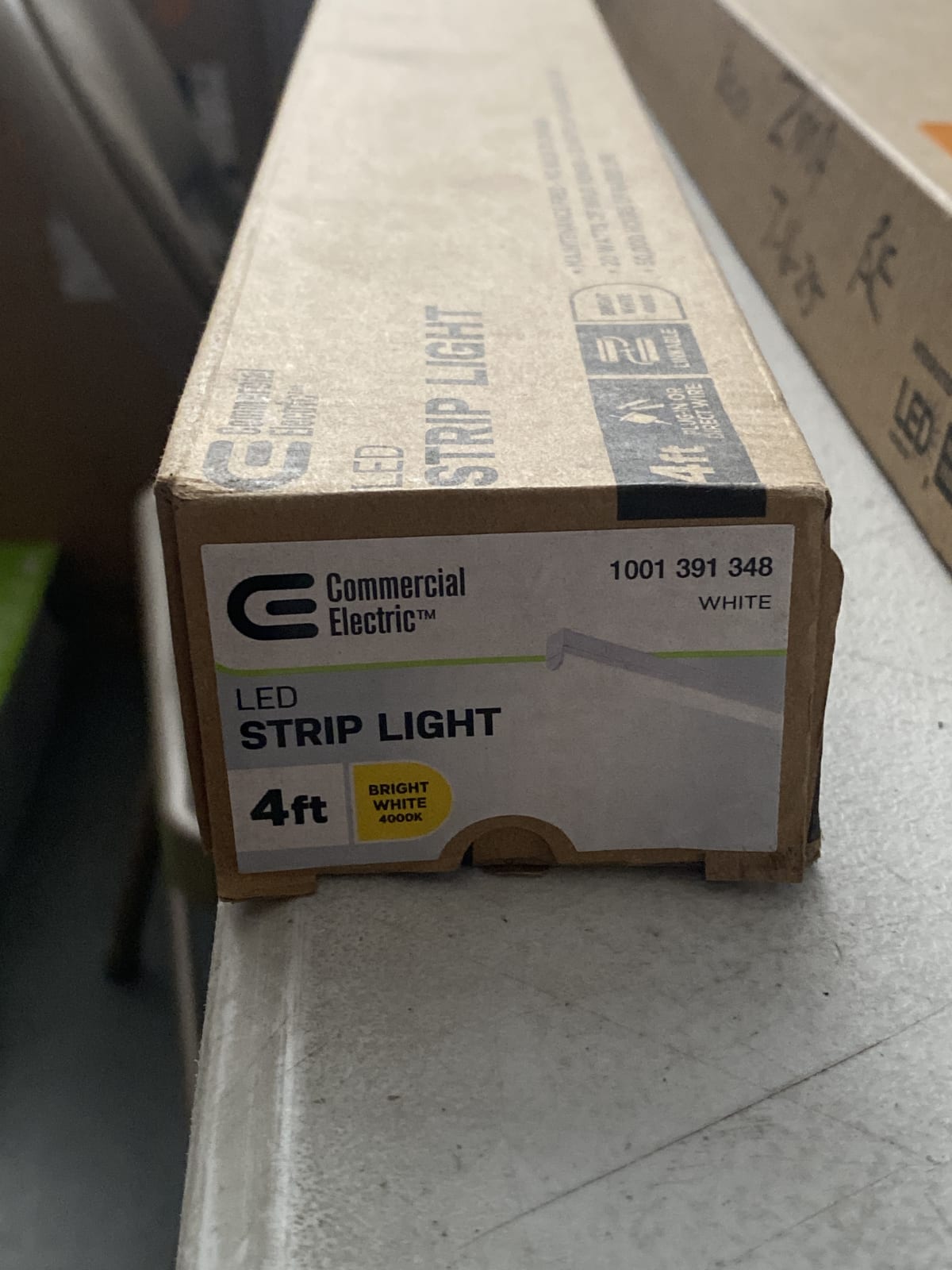 Commercial Electric 4ft LED Strip Light - Bright White 4000K
