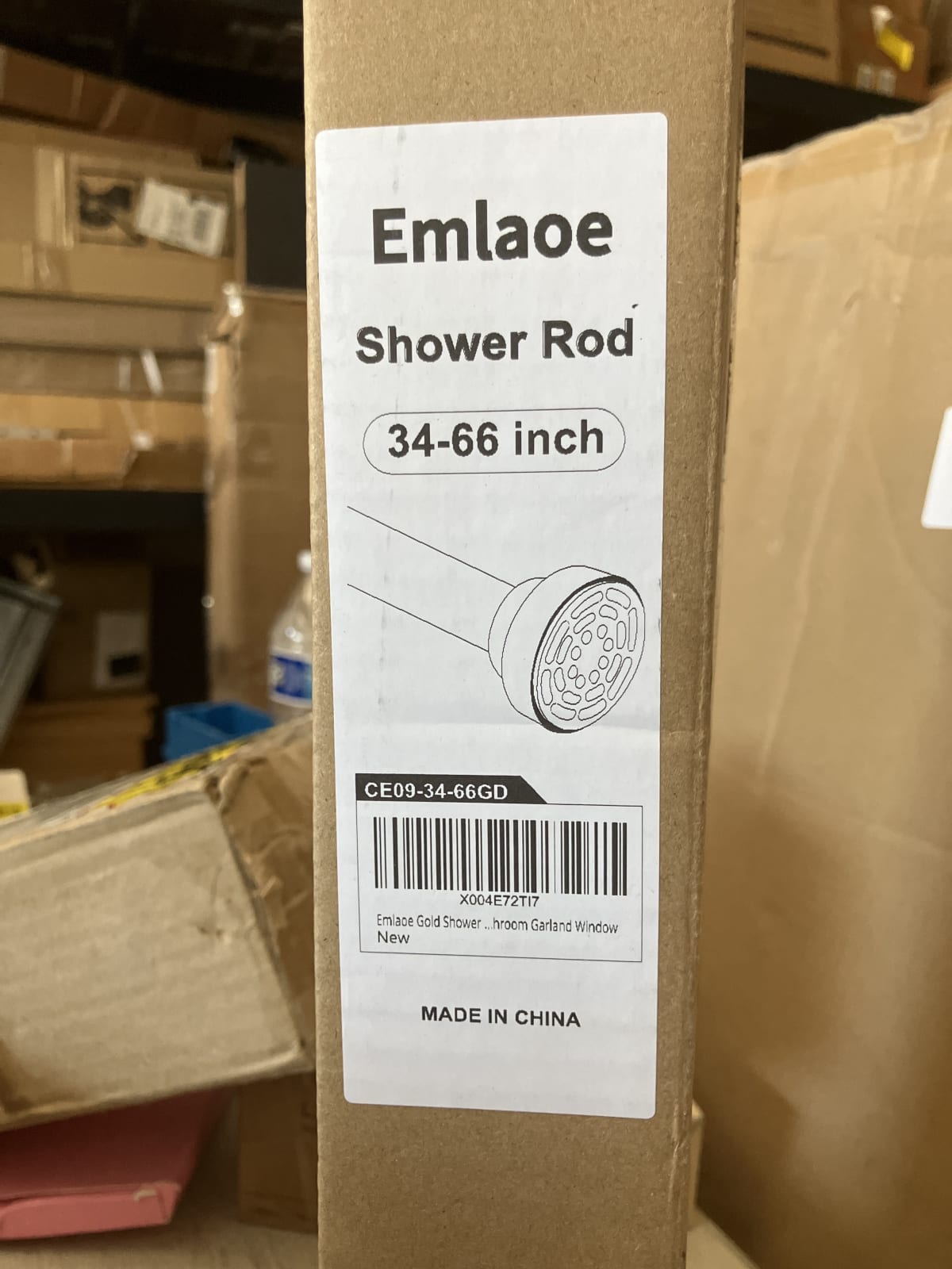 Emlaoe Adjustable Shower Rod 34-66 Inch